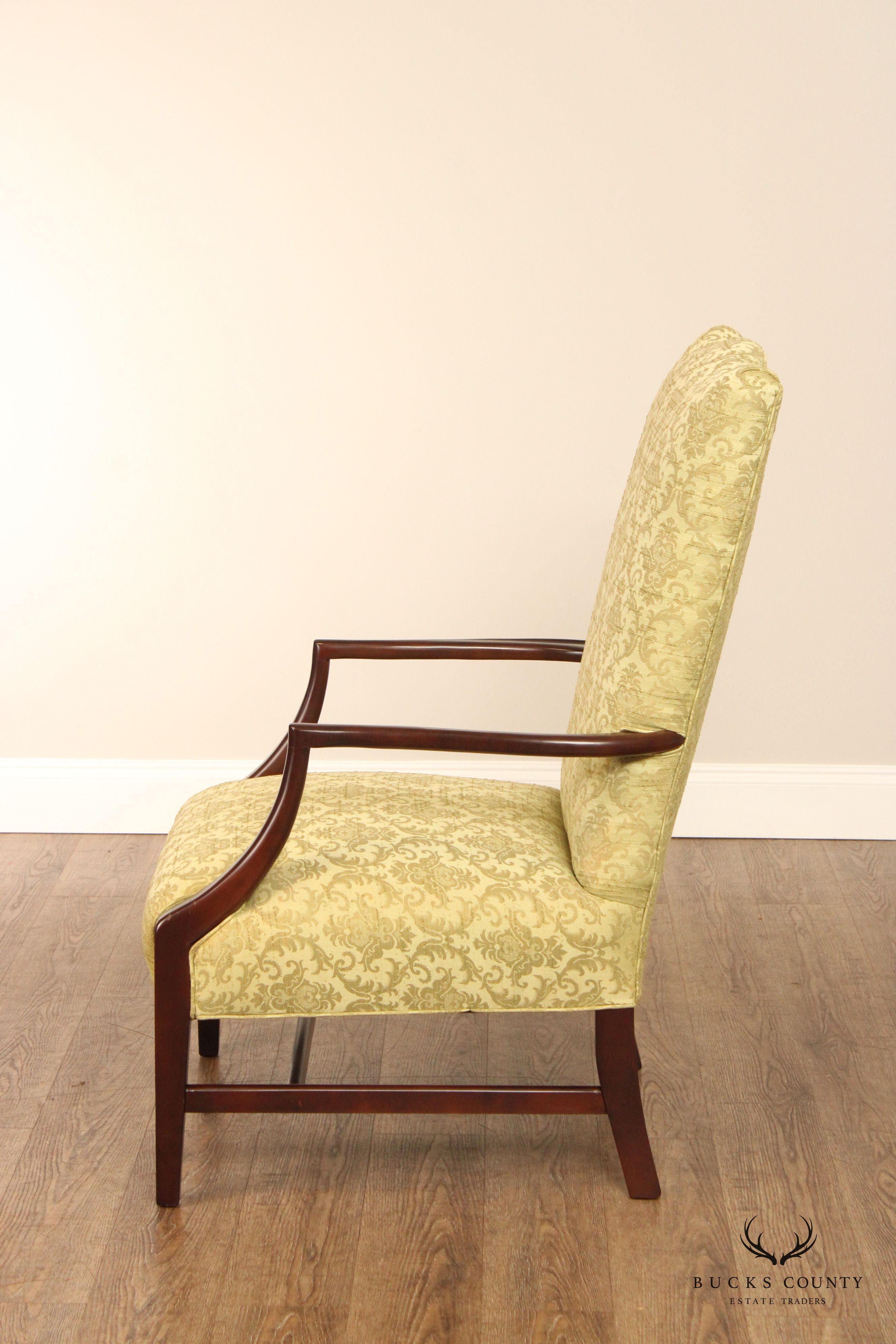 Chippendale Style Mahogany Lolling Armchair