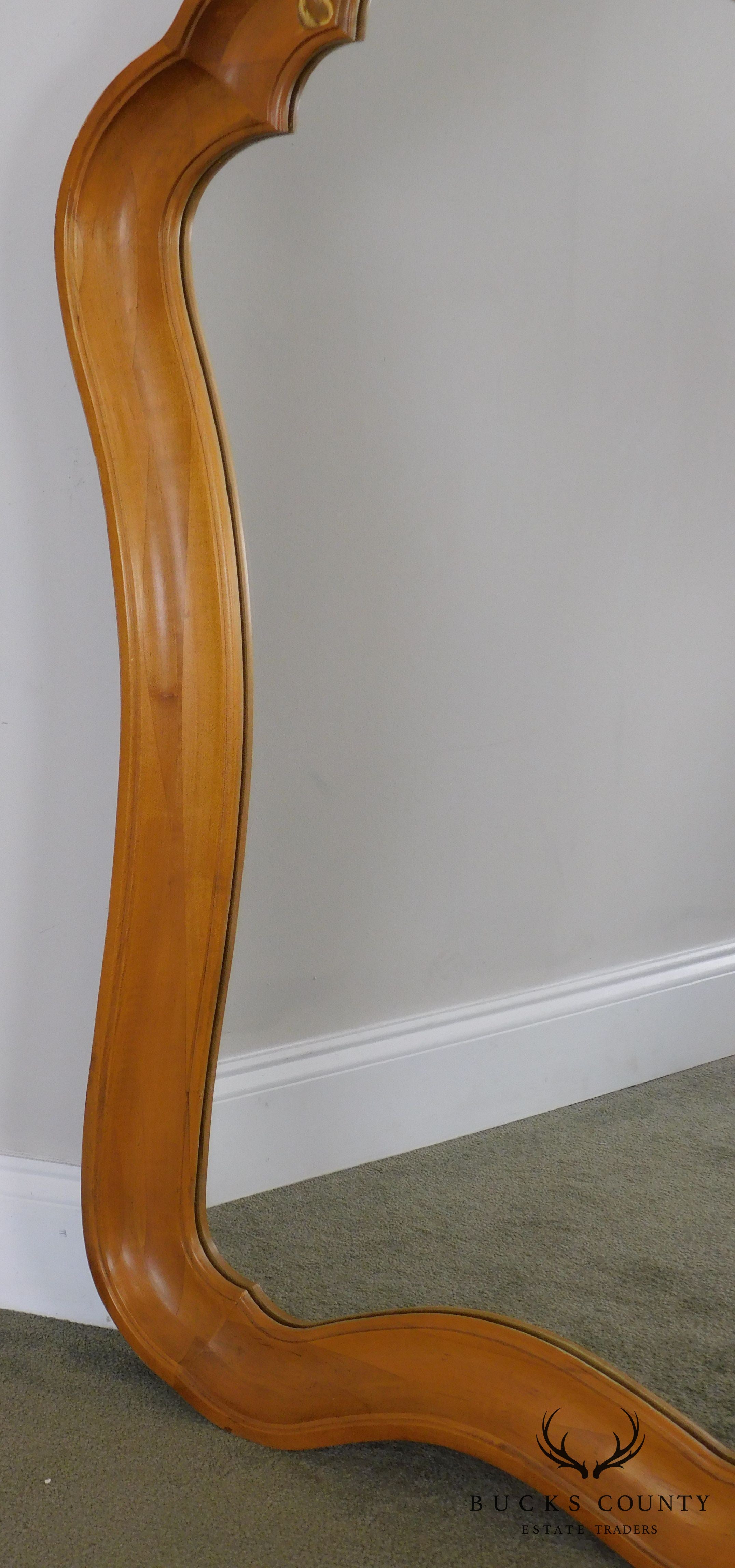 Provincial Style Scalloped Wood Frame Wall Mirror