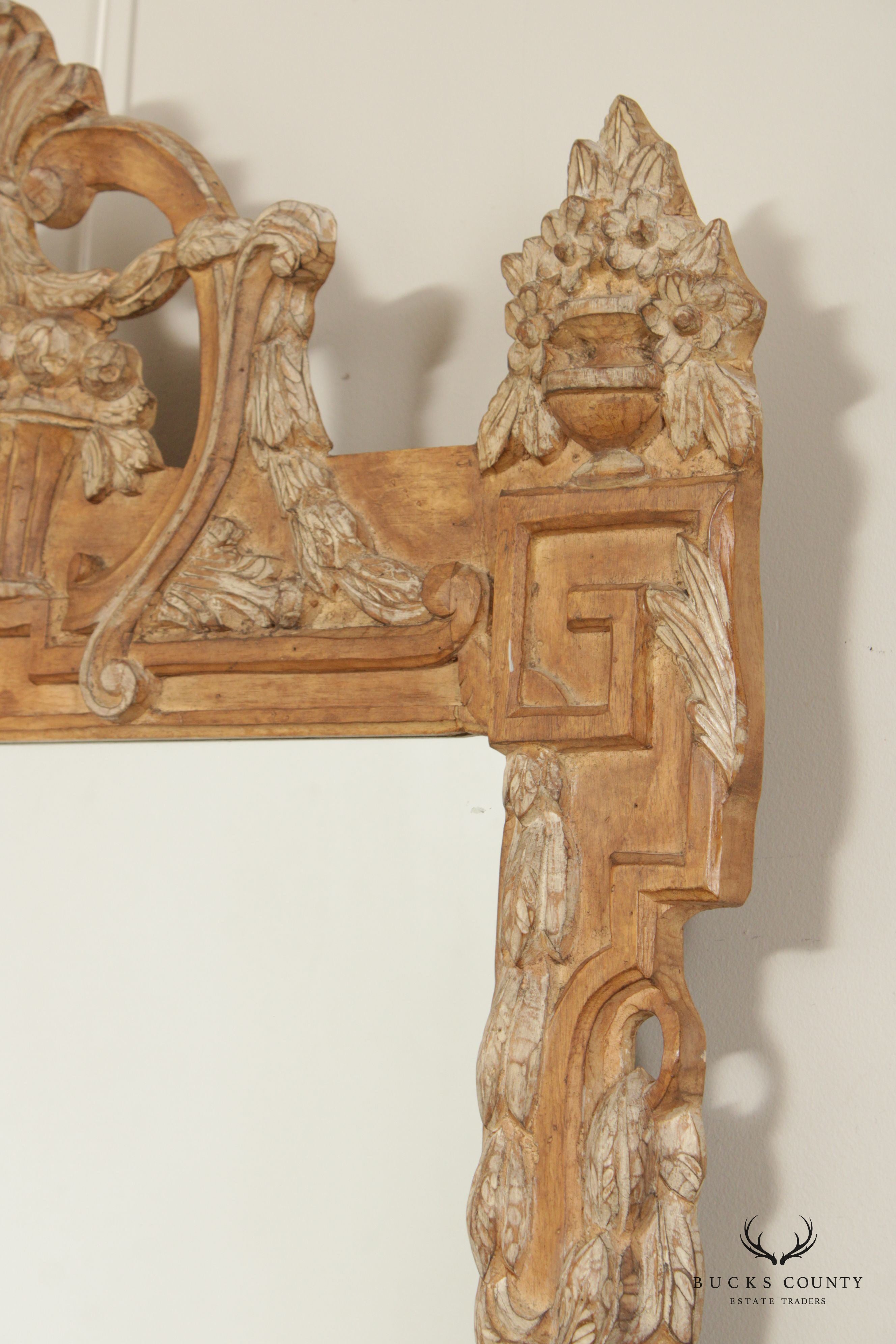 Louis XV Style Carved Wood Rectangular Wall Mirror