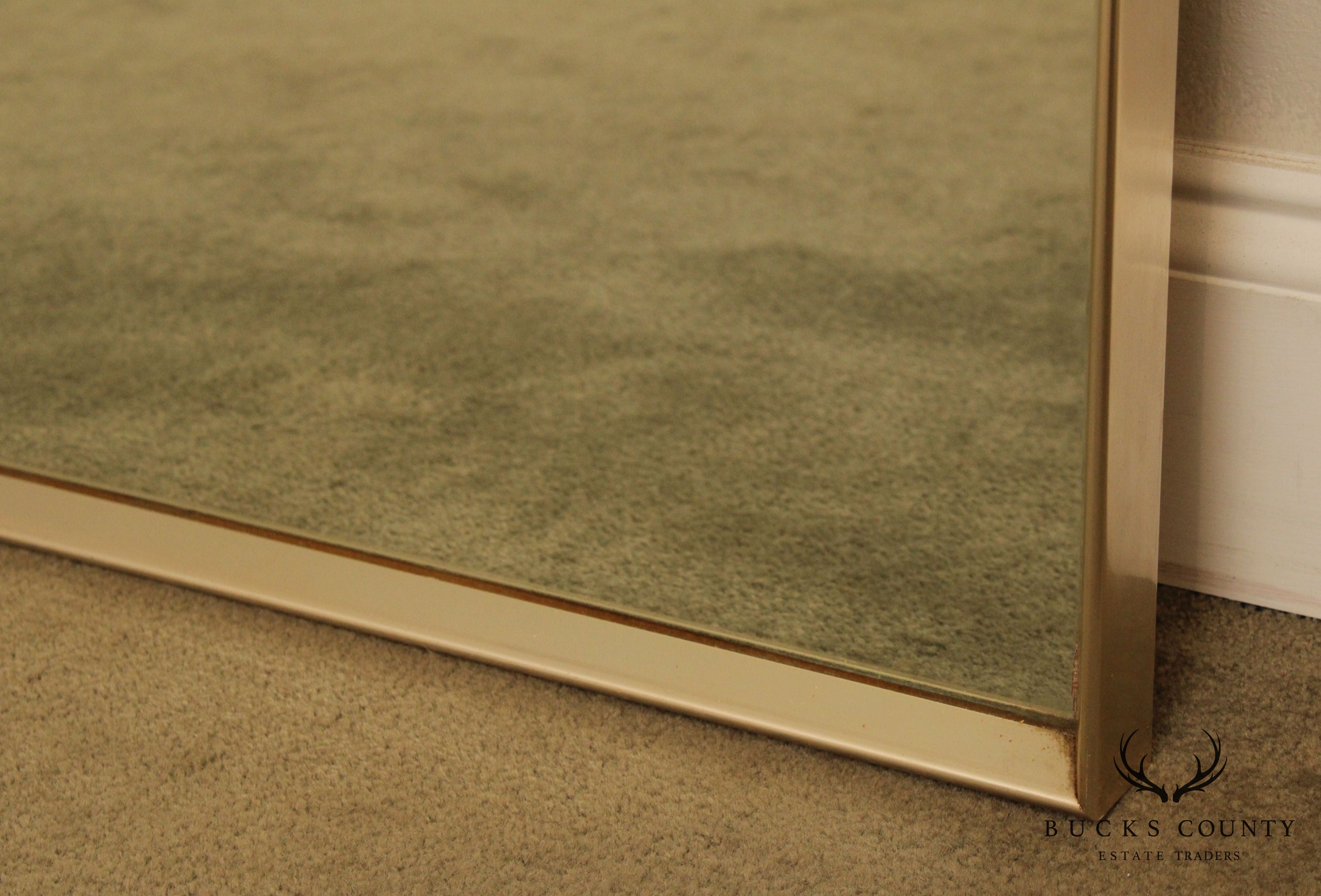 John Stuart Mid Century Modern Metal Frame Wall Mirror