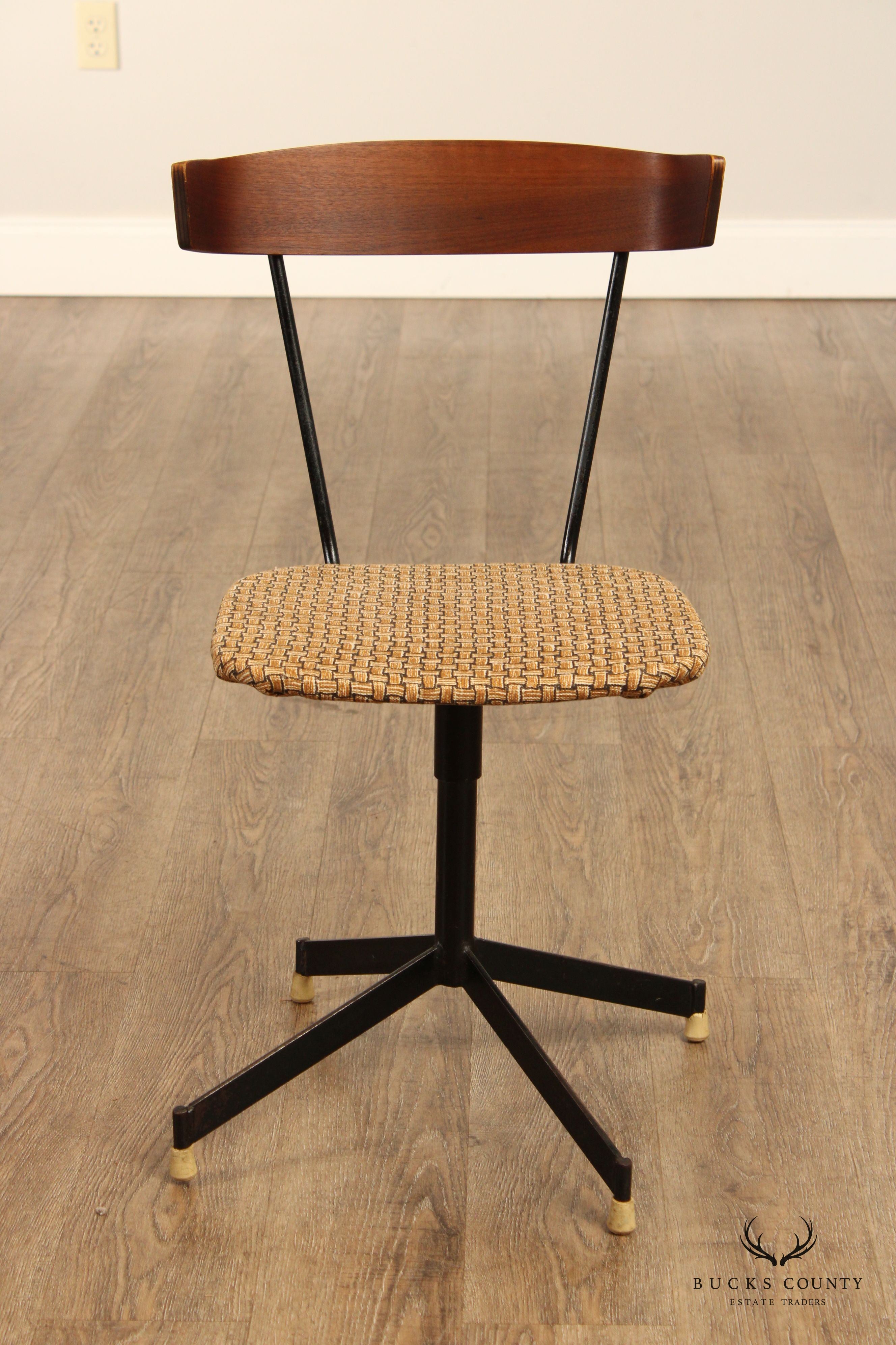 Clifford Pascoe Style Mid Century Modern Swivel Desk Chair