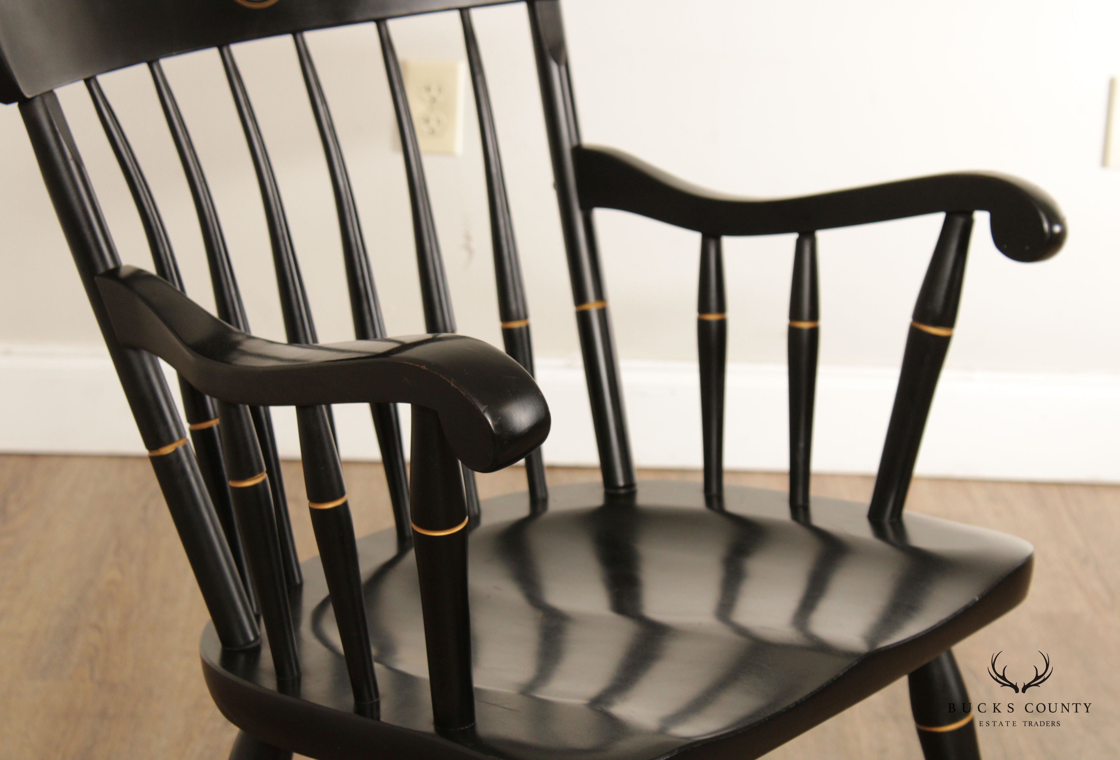 Moravian Seminary For Girls Black Painted Windsor Armchair