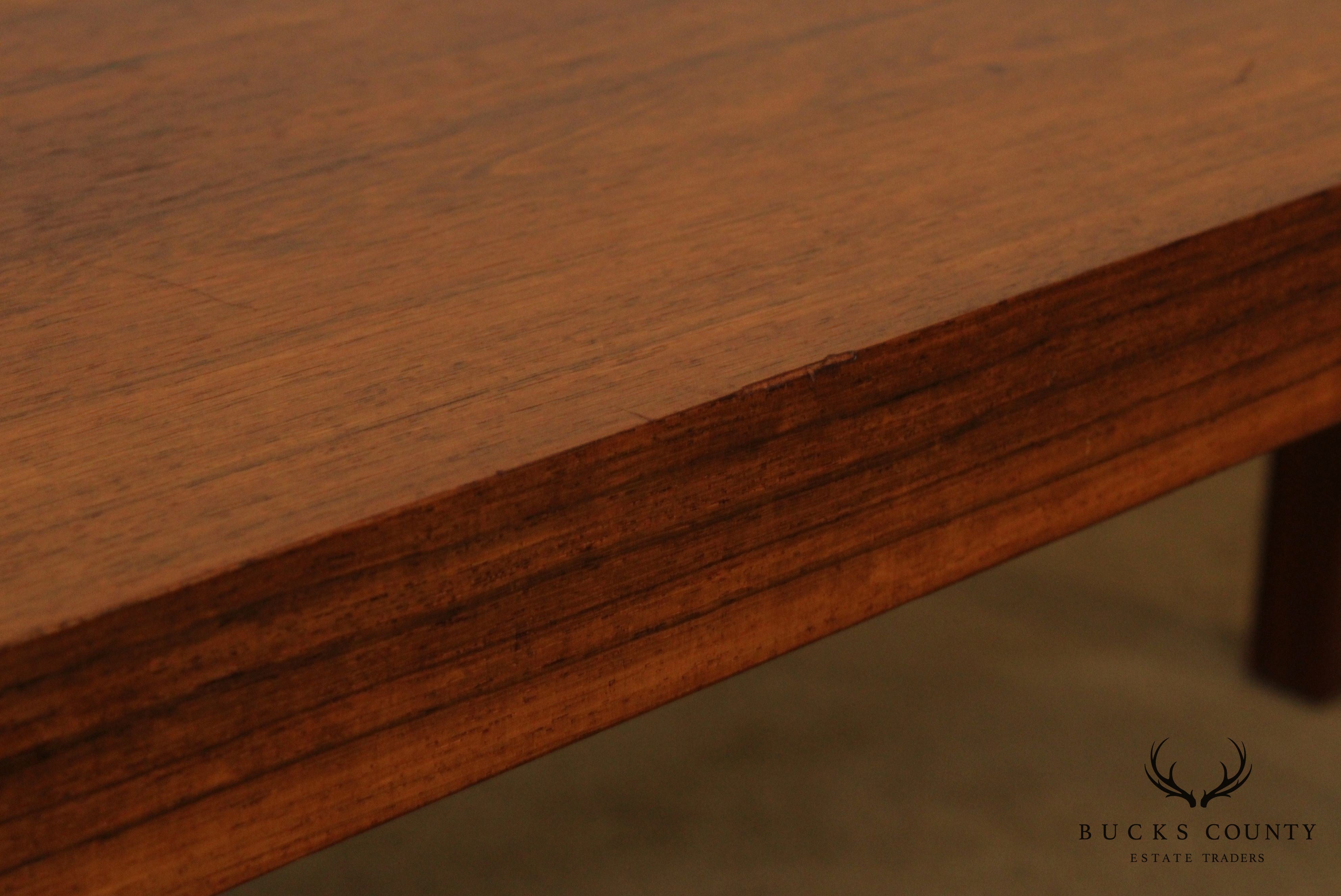 Intrex Mid Century Modern Rosewood Parsons Low Console Table
