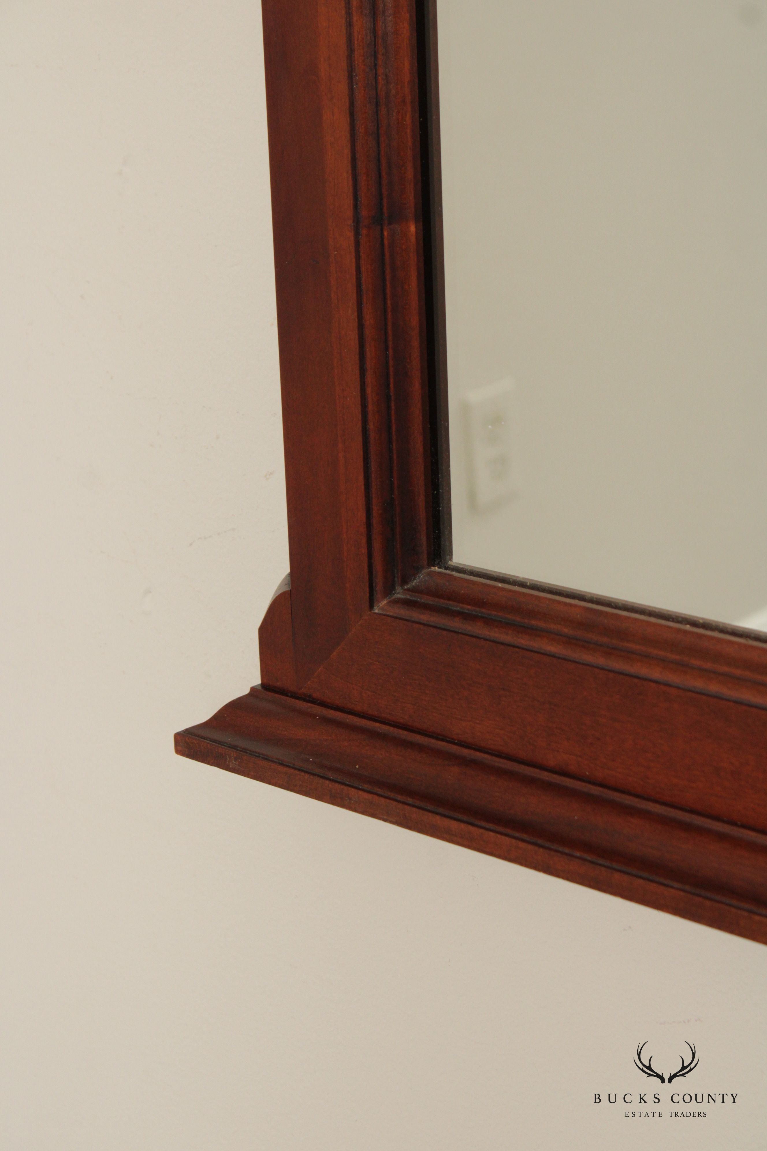 PENNSYLVANIA HOUSE TRADITIONAL MAHOGANY BEVELED WALL MIRROR