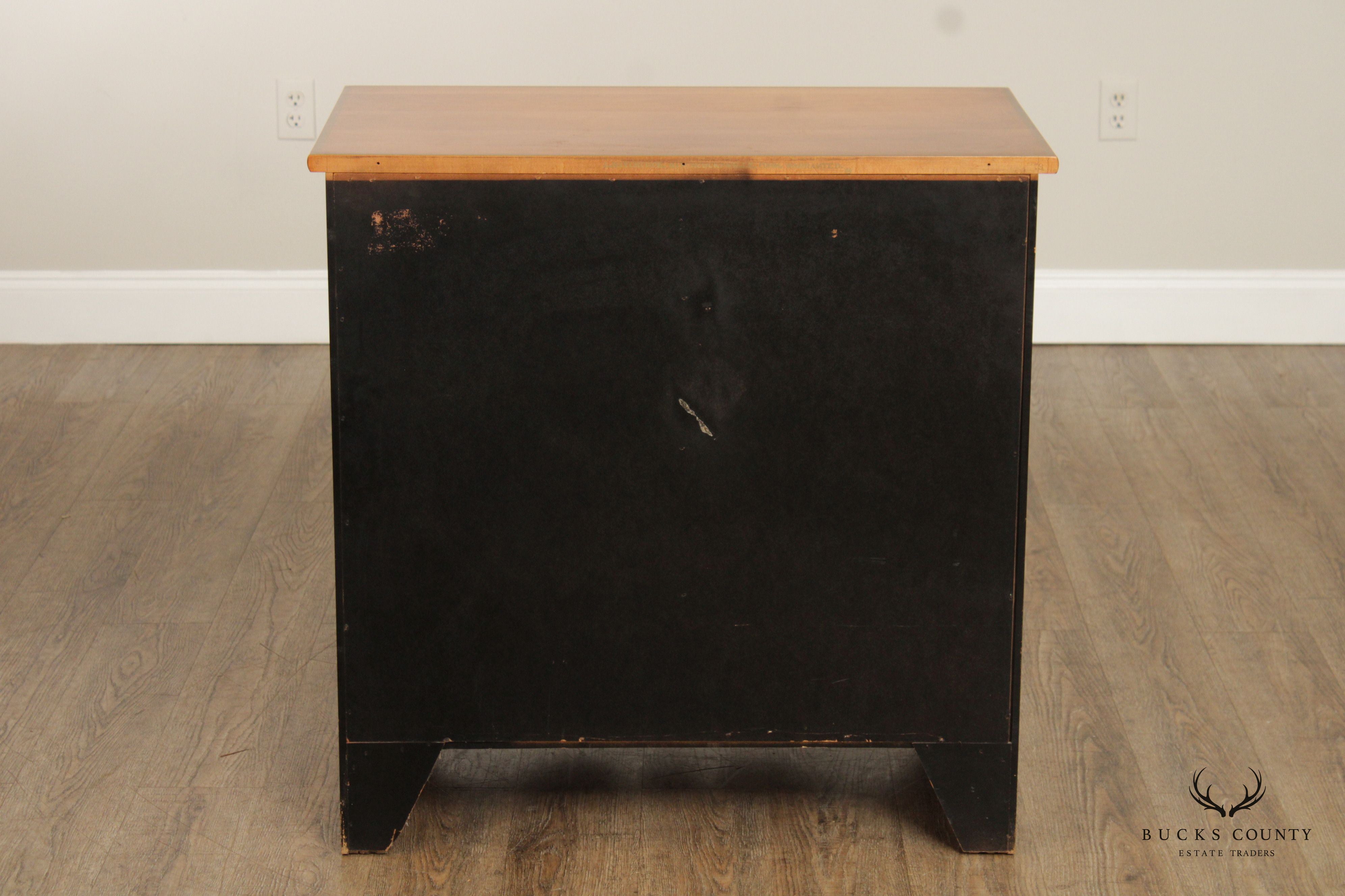 L. Hitchcock Ebonized and Stencil-Painted Chest of Drawers