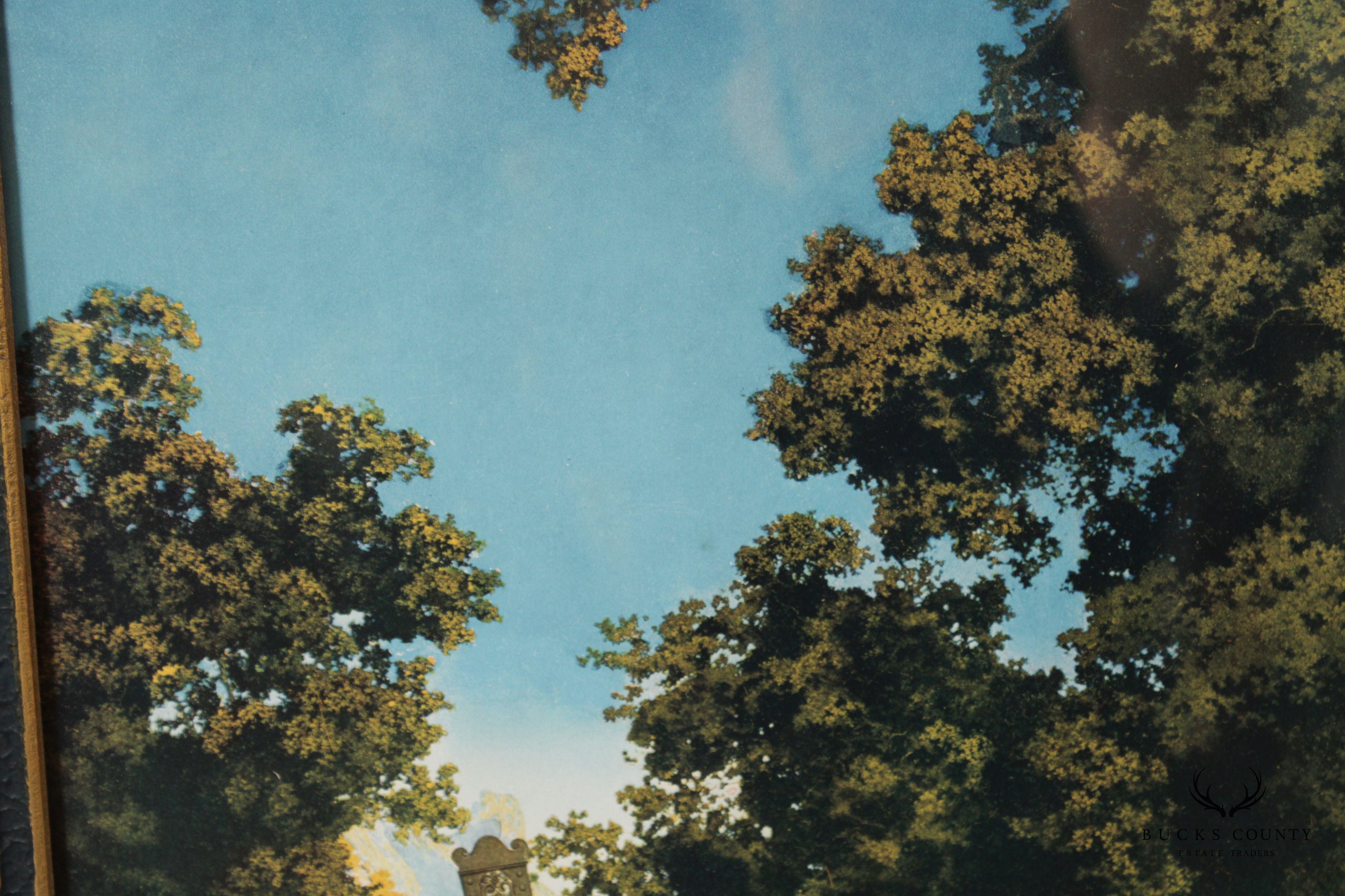 Maxfield Parrish Arts & Crafts Framed 'The Lute Players' Print