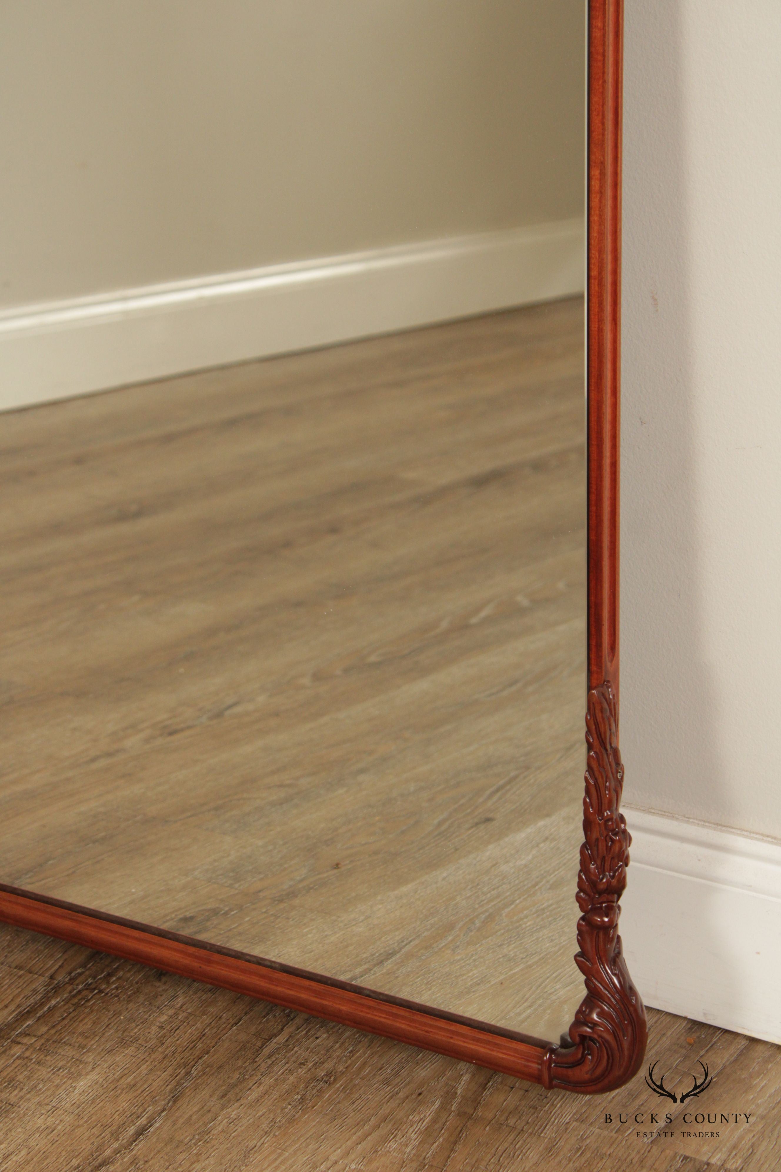 Chinese Chippendale Carved Solid Mahogany Wall Mirror