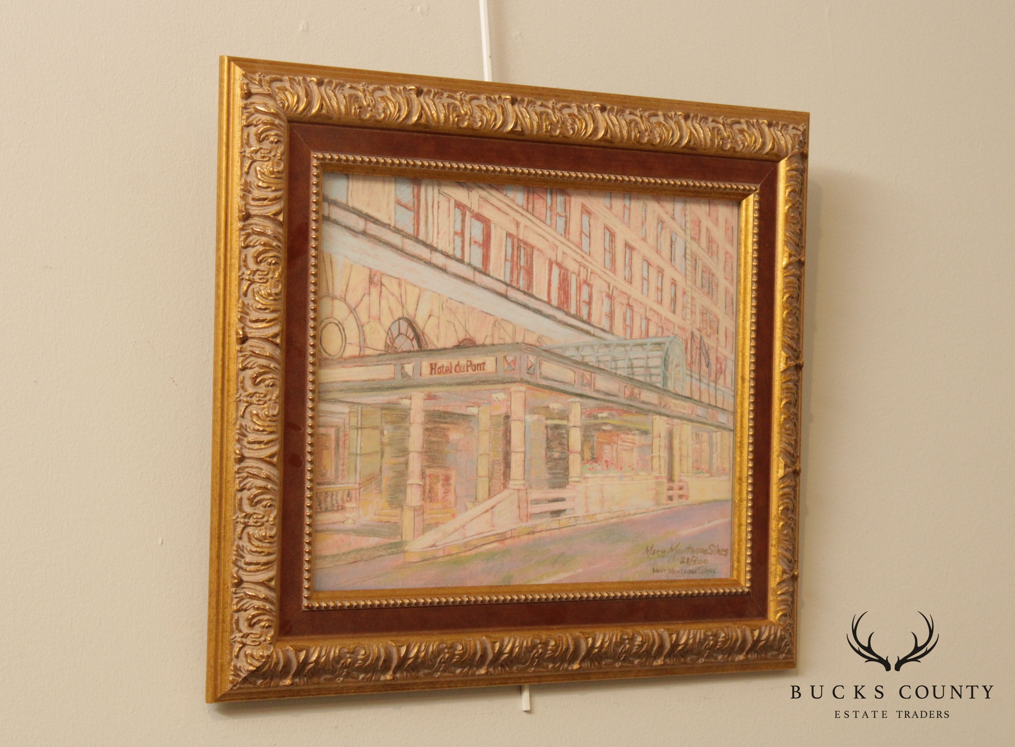 Mary Montague Sikes Hotel Du Pont Custom Framed Giclee Art Print