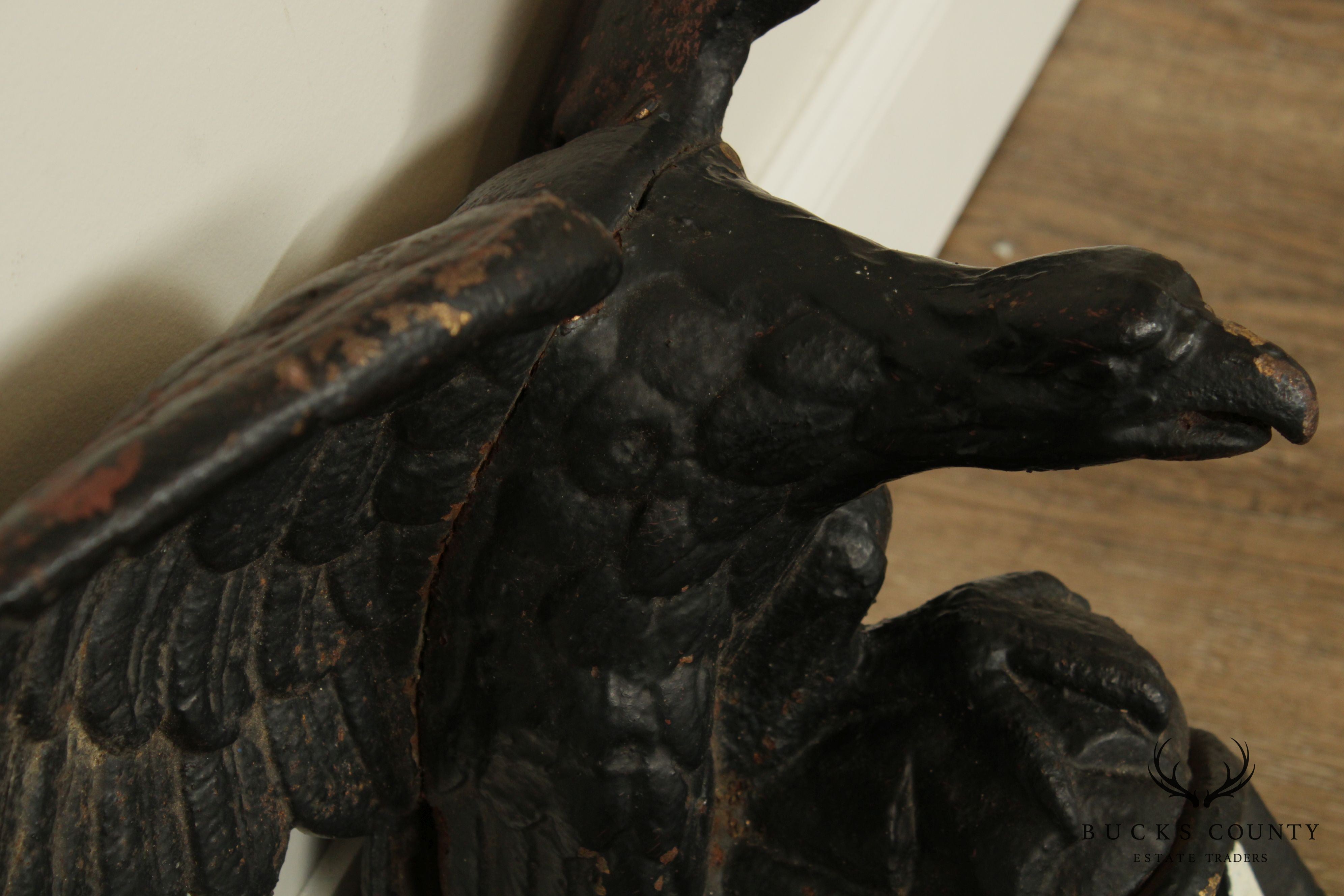 Antique Cast Iron Pilot House Winged Eagle