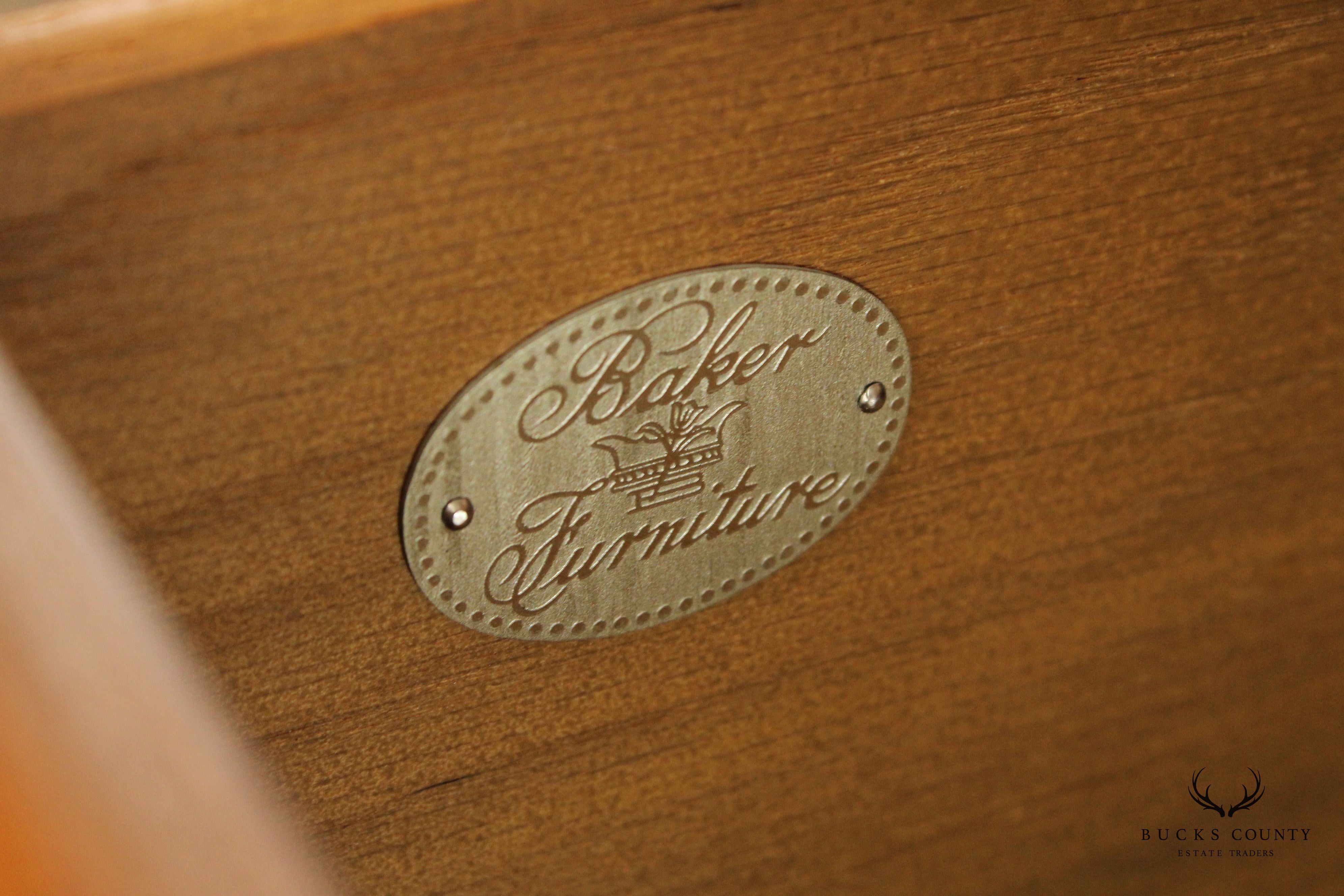 Baker Chippendale Style Walnut TV Chest