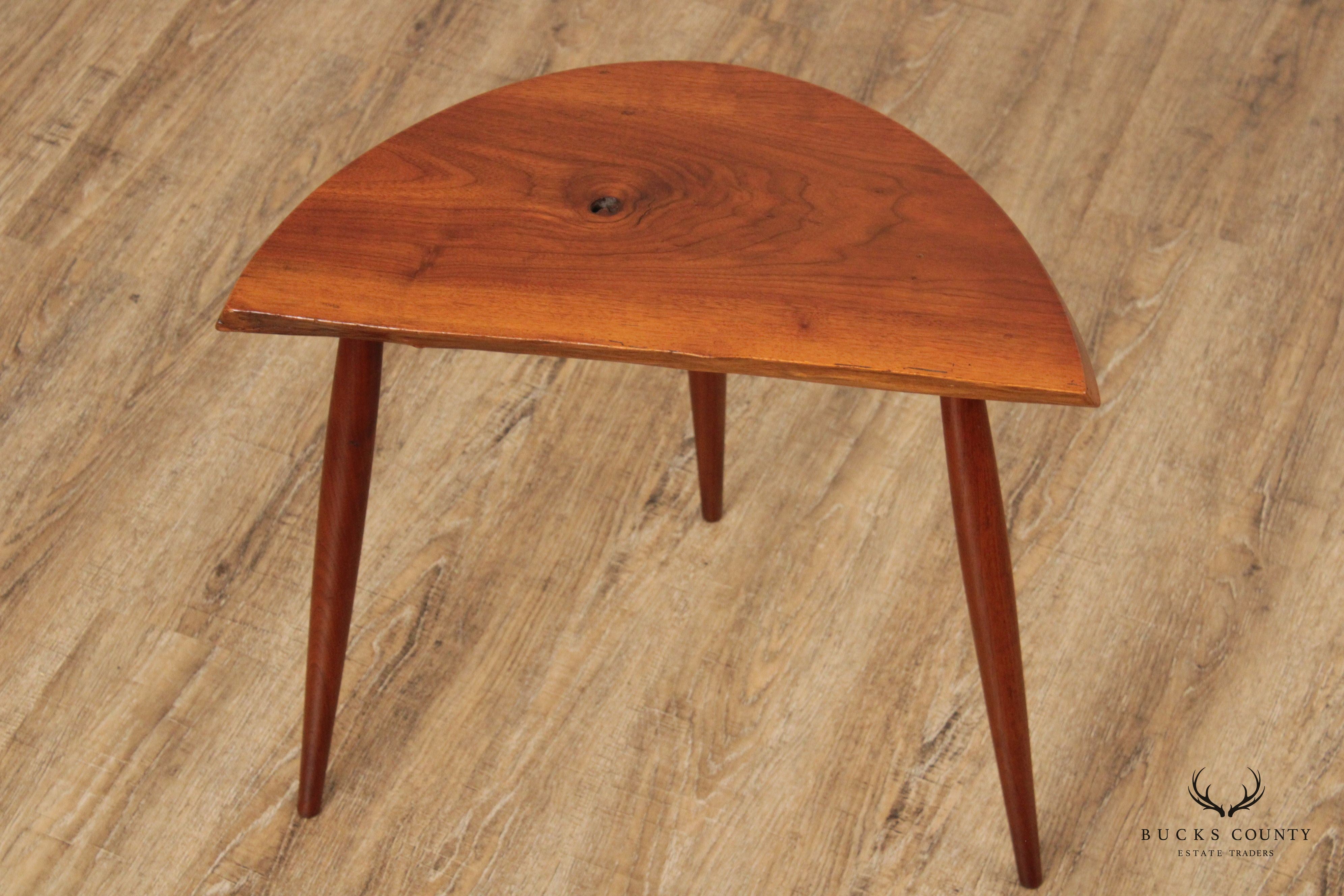 Bucks County Studio Crafted Live Edge Walnut Stool or Bench