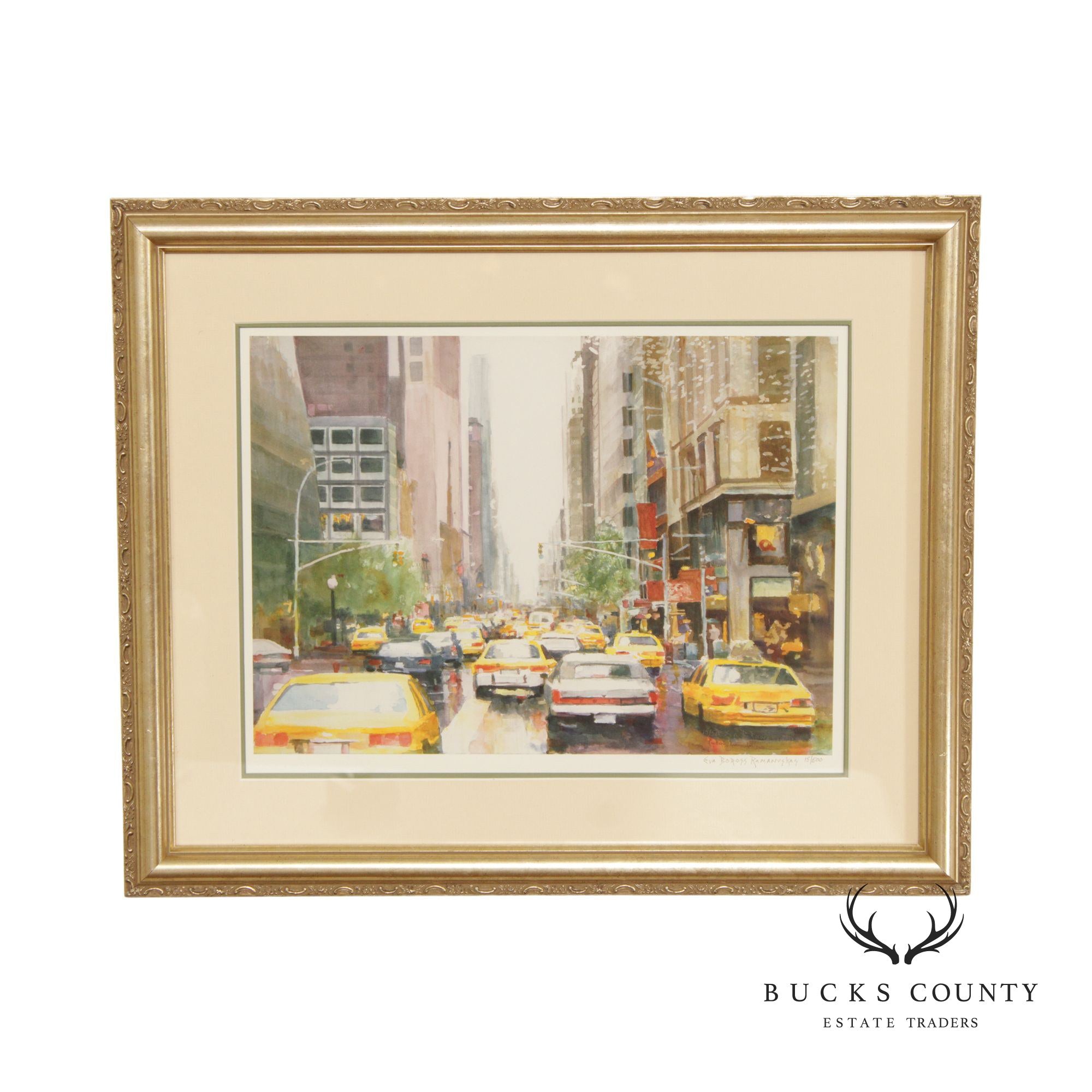 Urban Street Scene Limited Edition Art Print by Eva Ramanuska