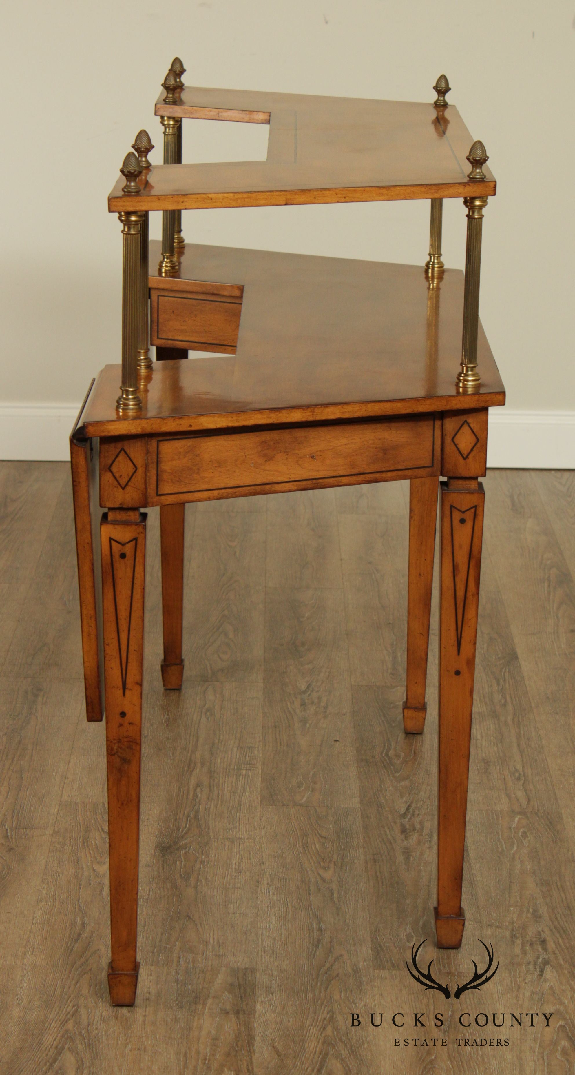Mid Century Neo-Classical Style 2 Tier Custom Quality Server