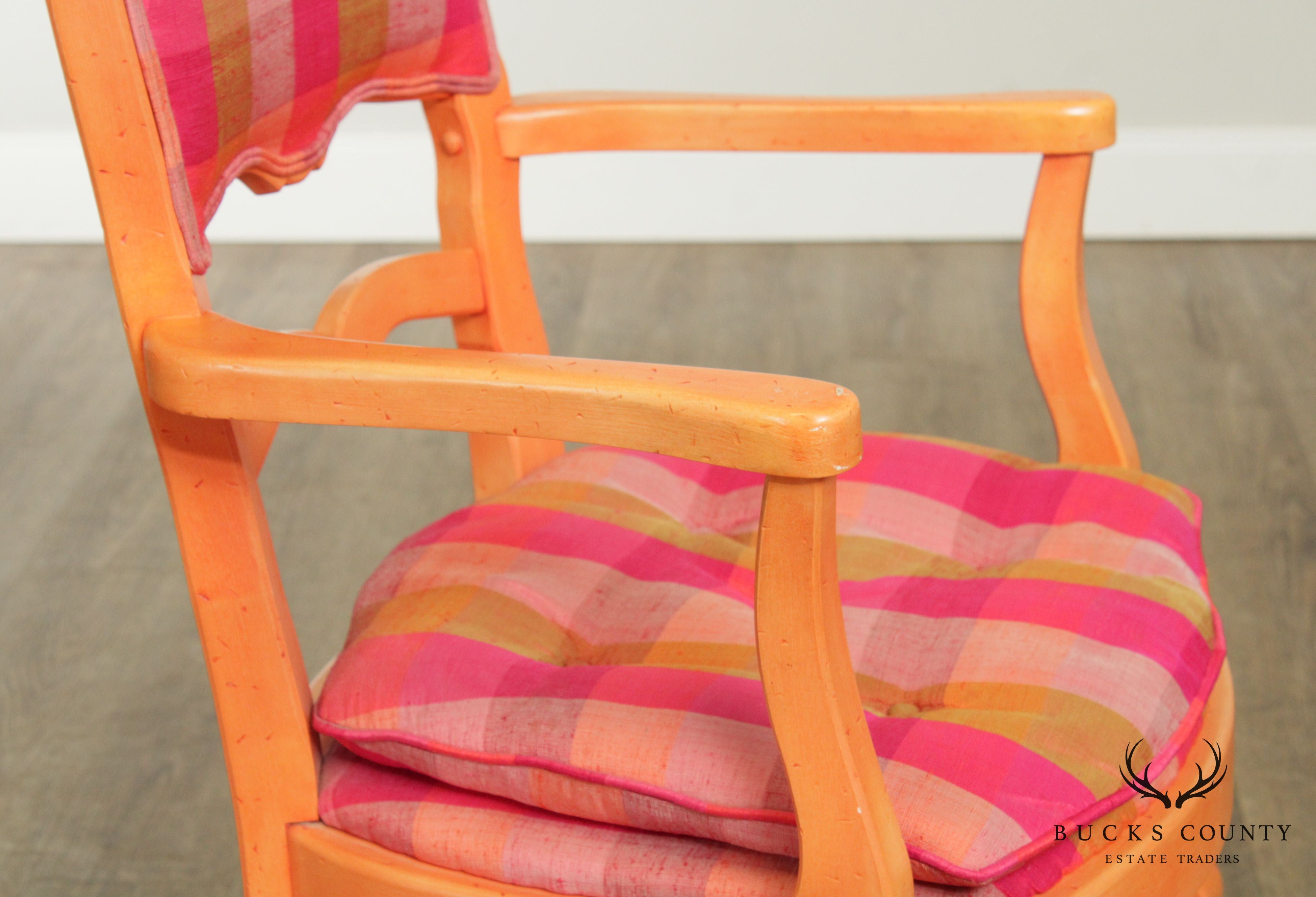 Colorful Vintage Custom Quality French Country Style Set 6 Dining Chairs