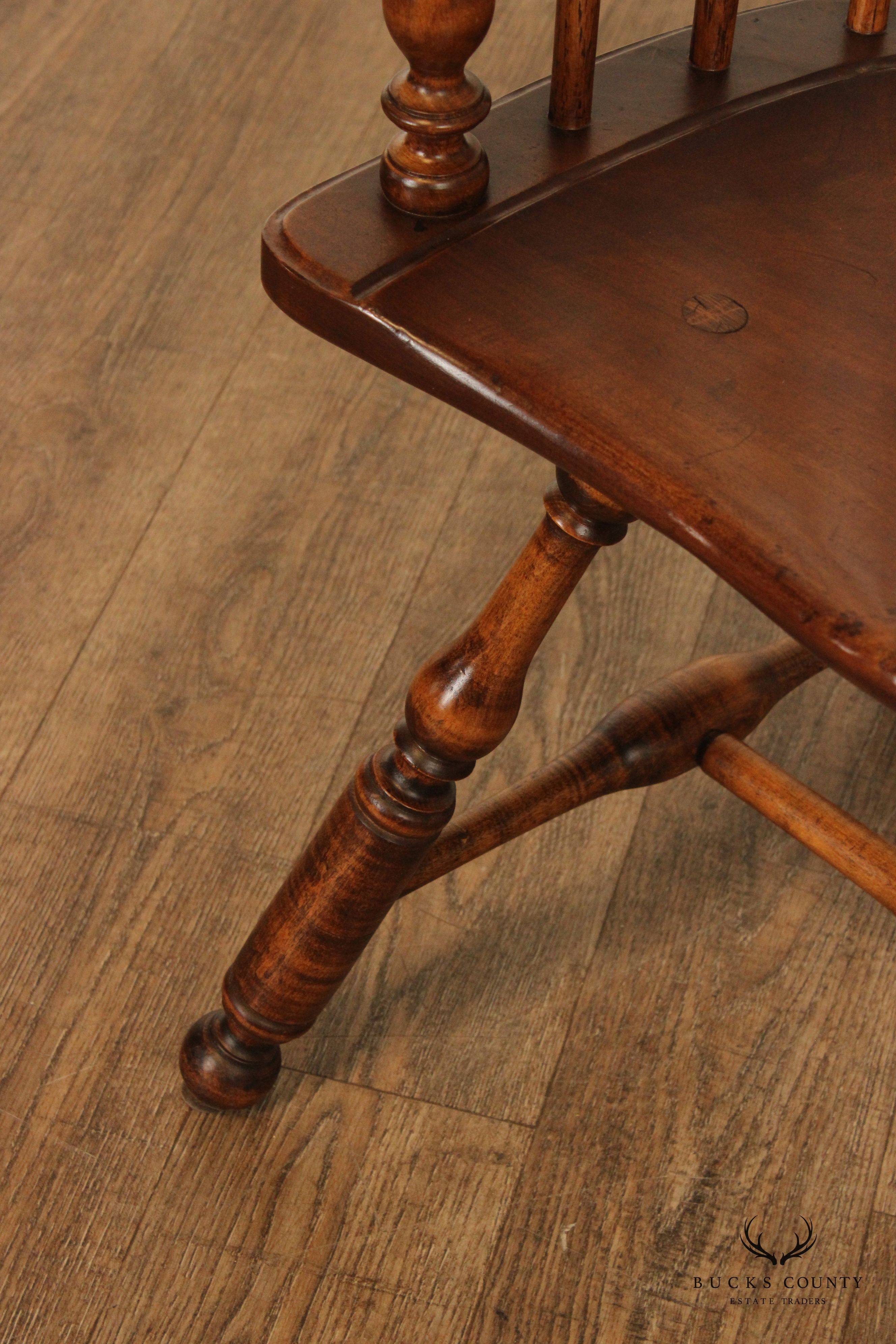 Custom Crafted Philadelphia Windsor Comb Back Windsor Armchair