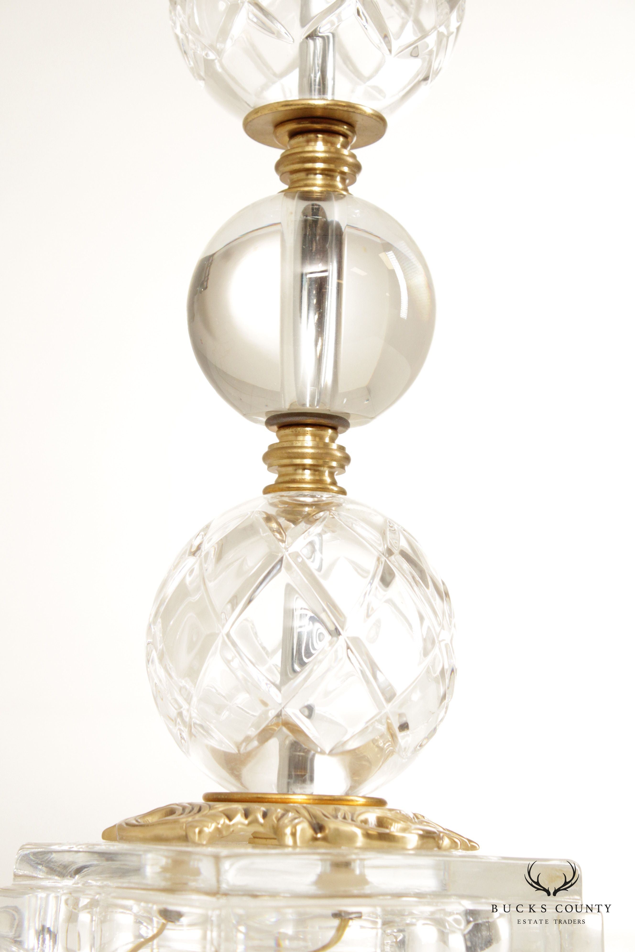 Chelsea House Crystal and Brass Table Lamp