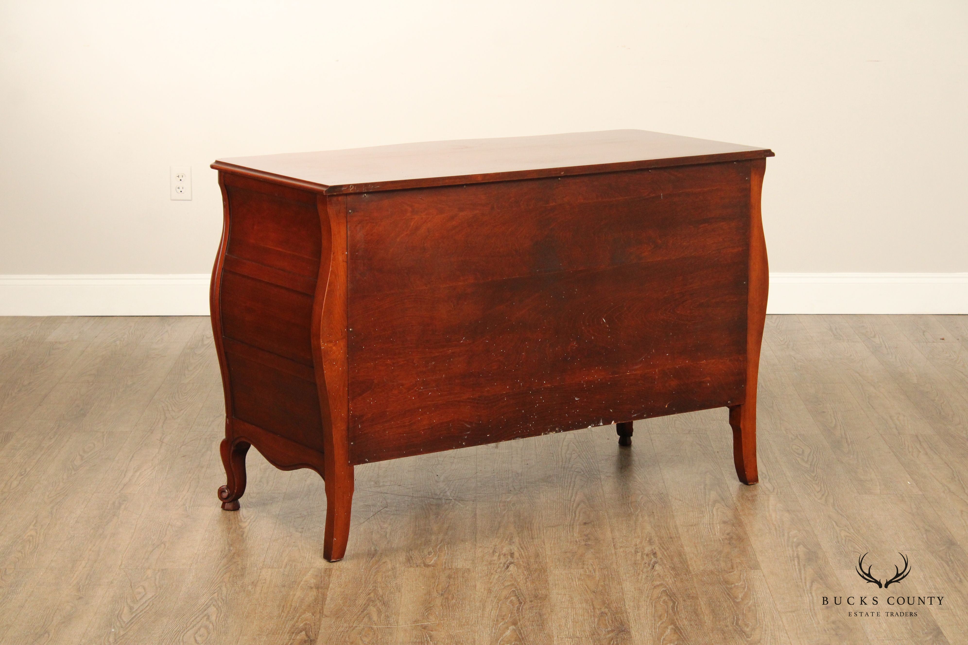 Widdicomb Vintage French Louis XV Style Cherry Bombe Chest Of Drawers