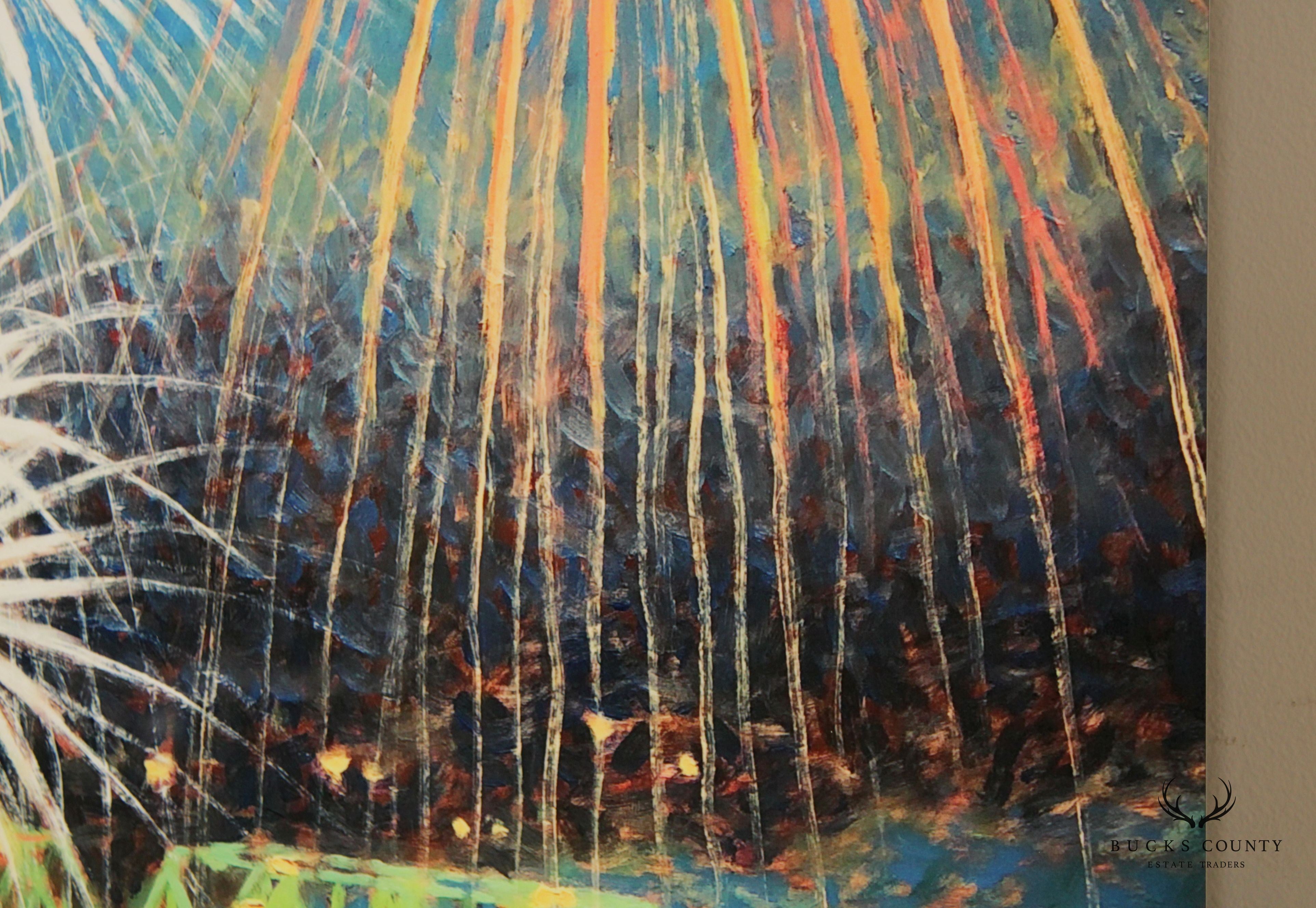 Gordon Hass 'Friday Night Fireworks' Original Oil Painting