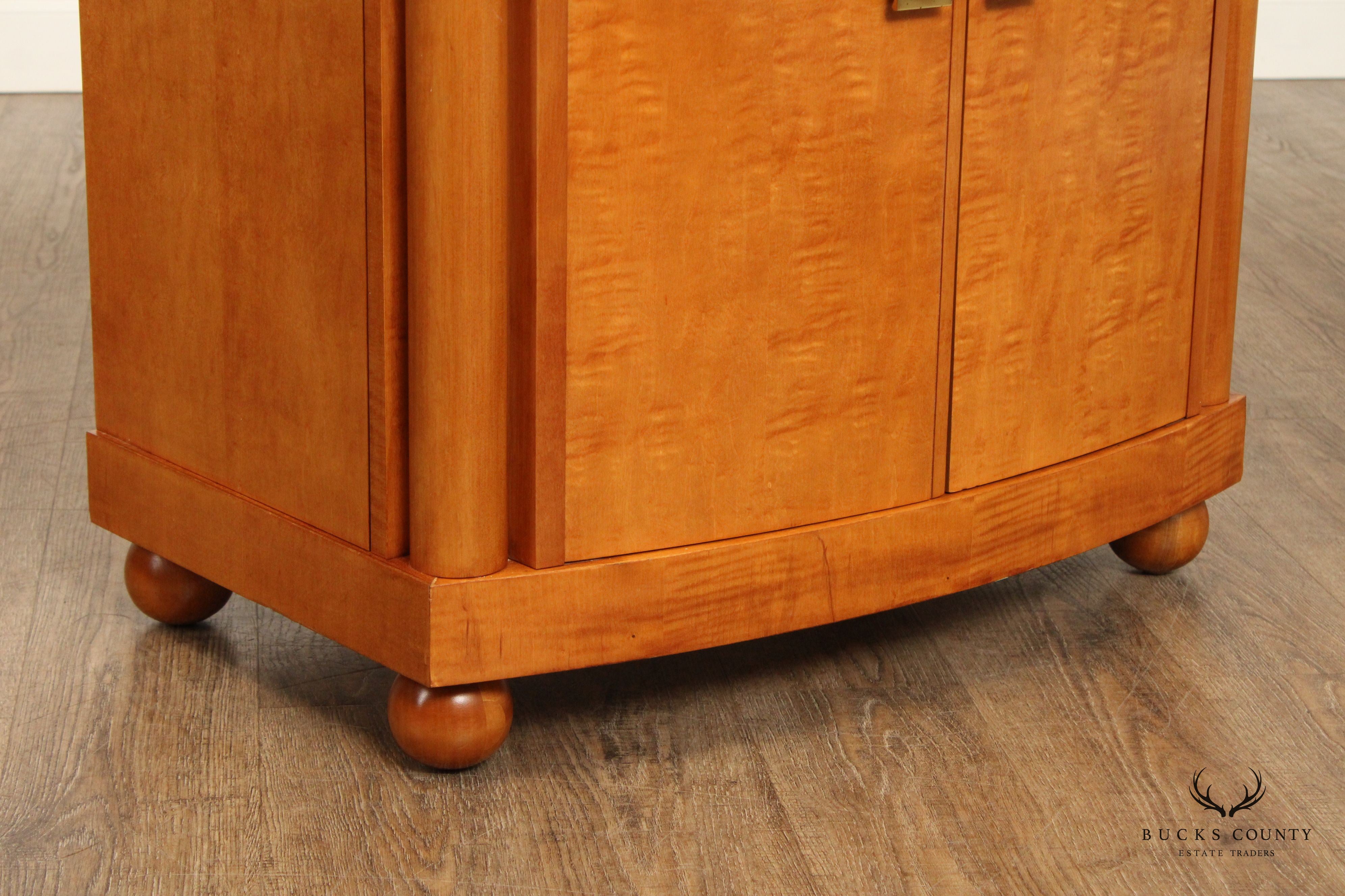 Hickory White Genesis Collection Biedermeier Style Maple Cabinet Nightstand