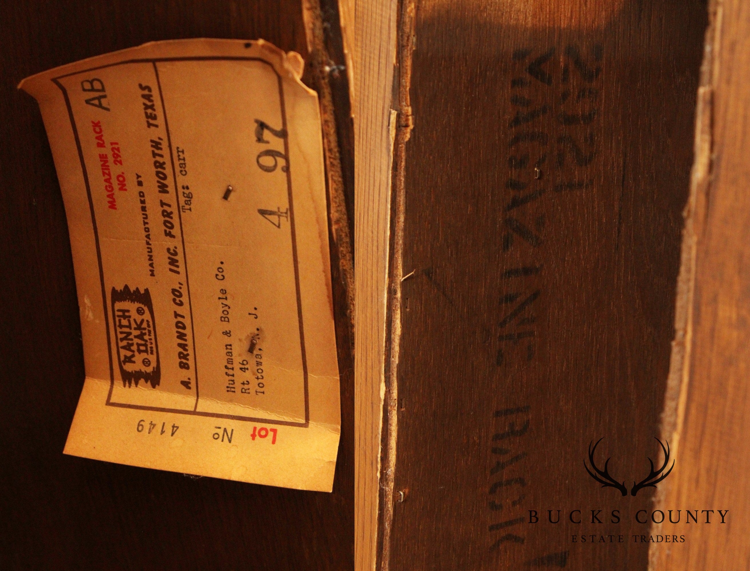 Brandt Ranch Oak Vintage Magazine Stand