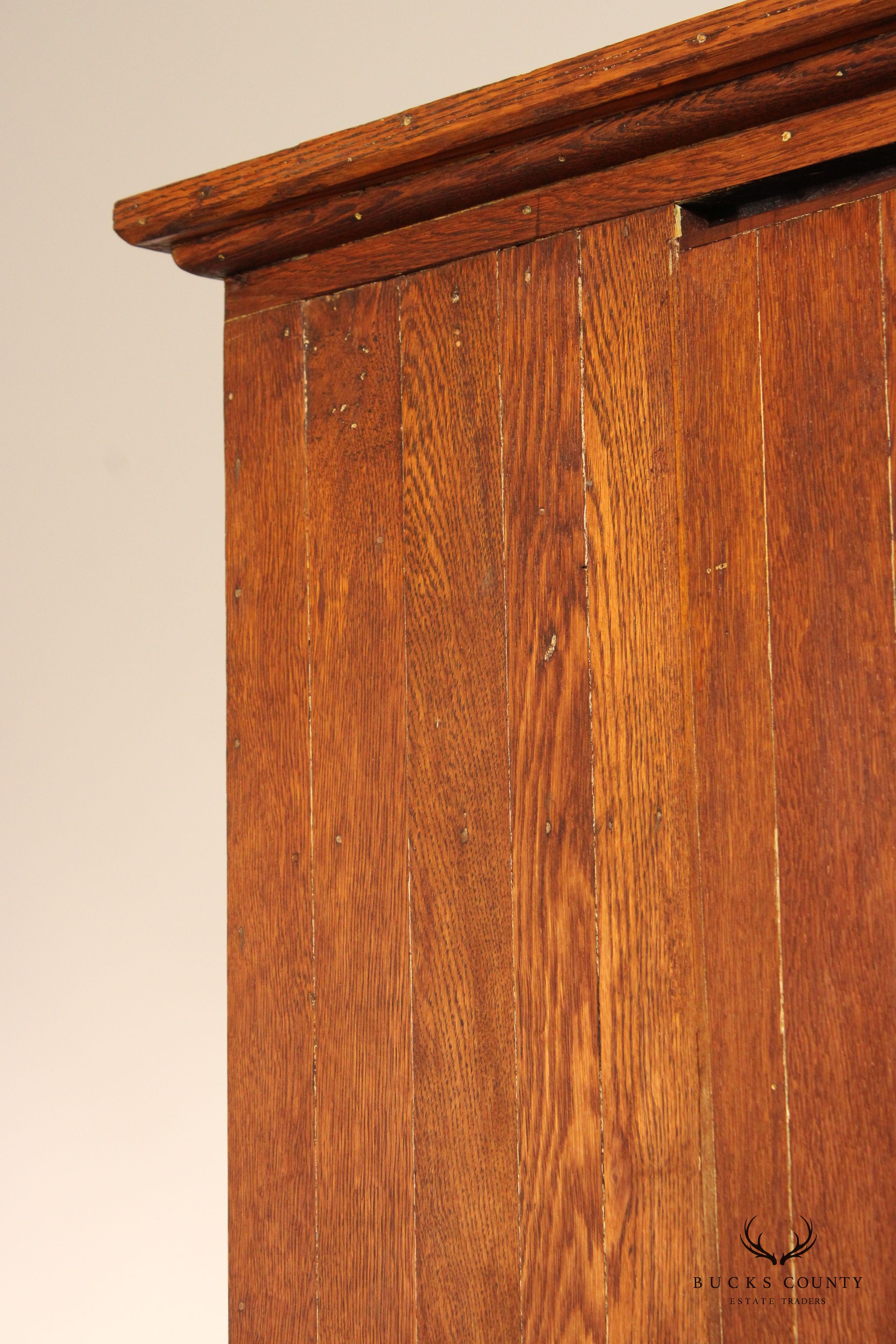 Antique Pennsylvania Oak Stepback Cupboard