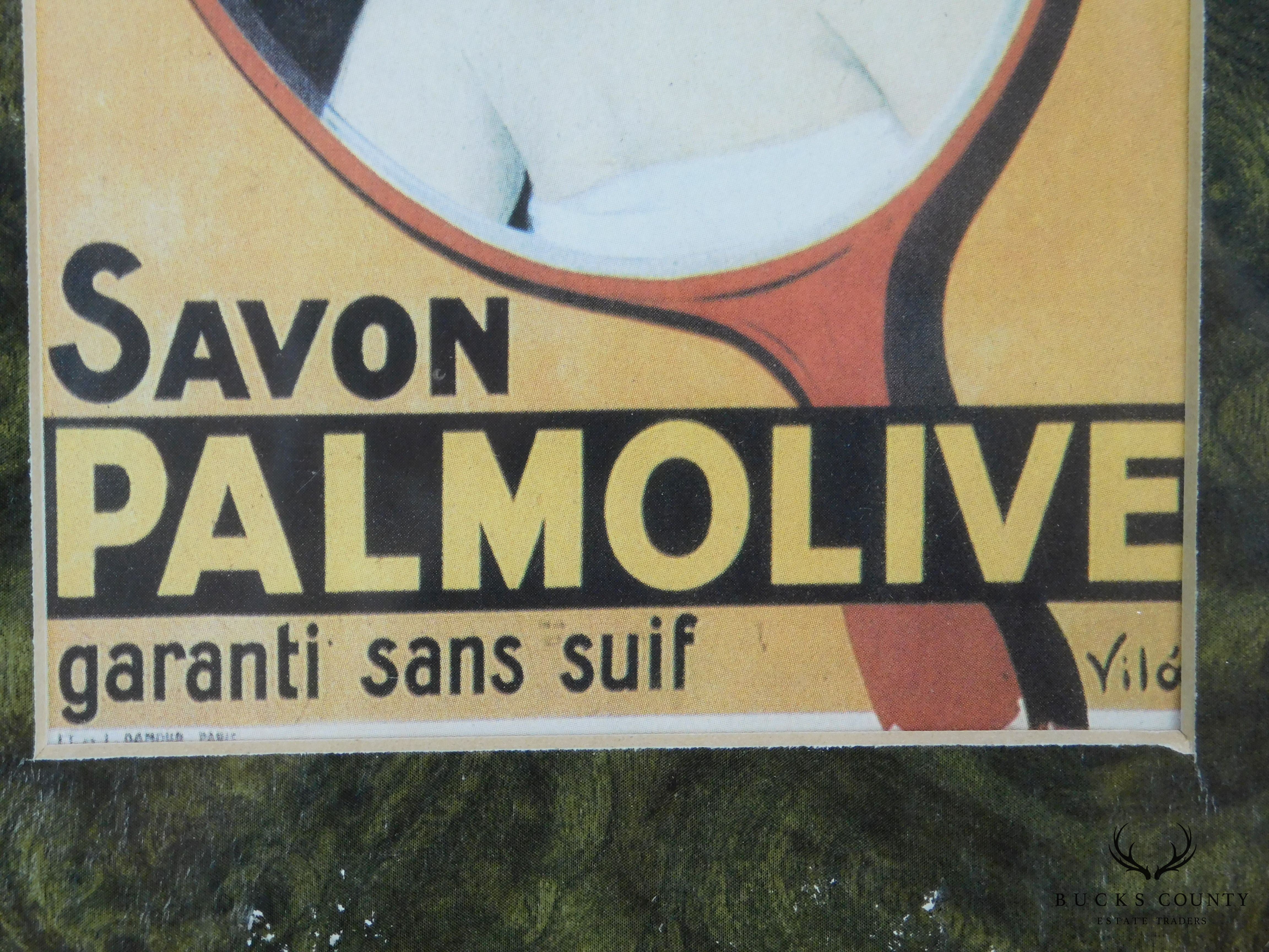 Framed Reproduction "Savon Palmolive" 1920's Advertisement by Vilá Paris