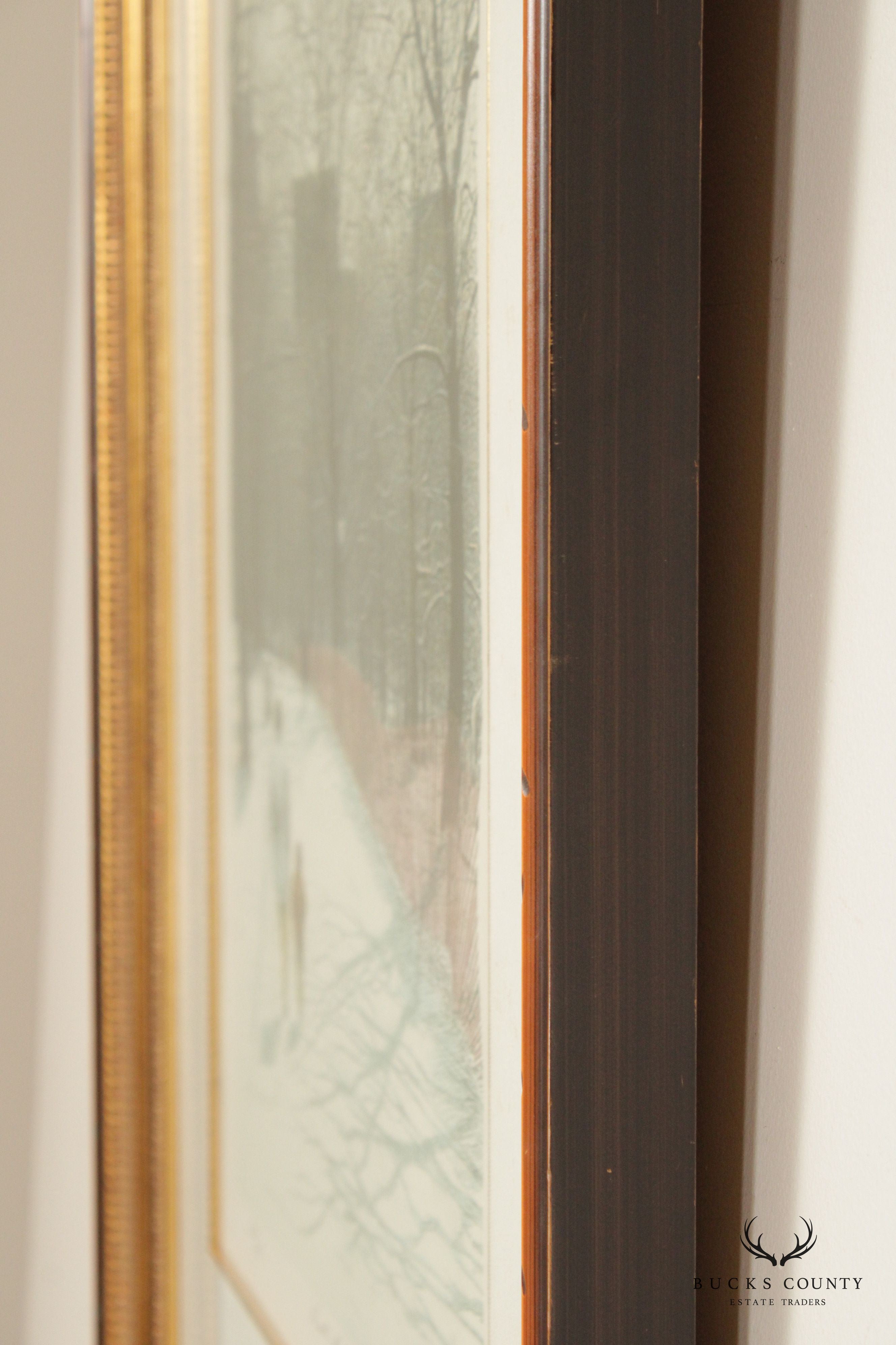 Harold Altman 'Winter Walk' Limited Edition Lithograph, Custom Framed