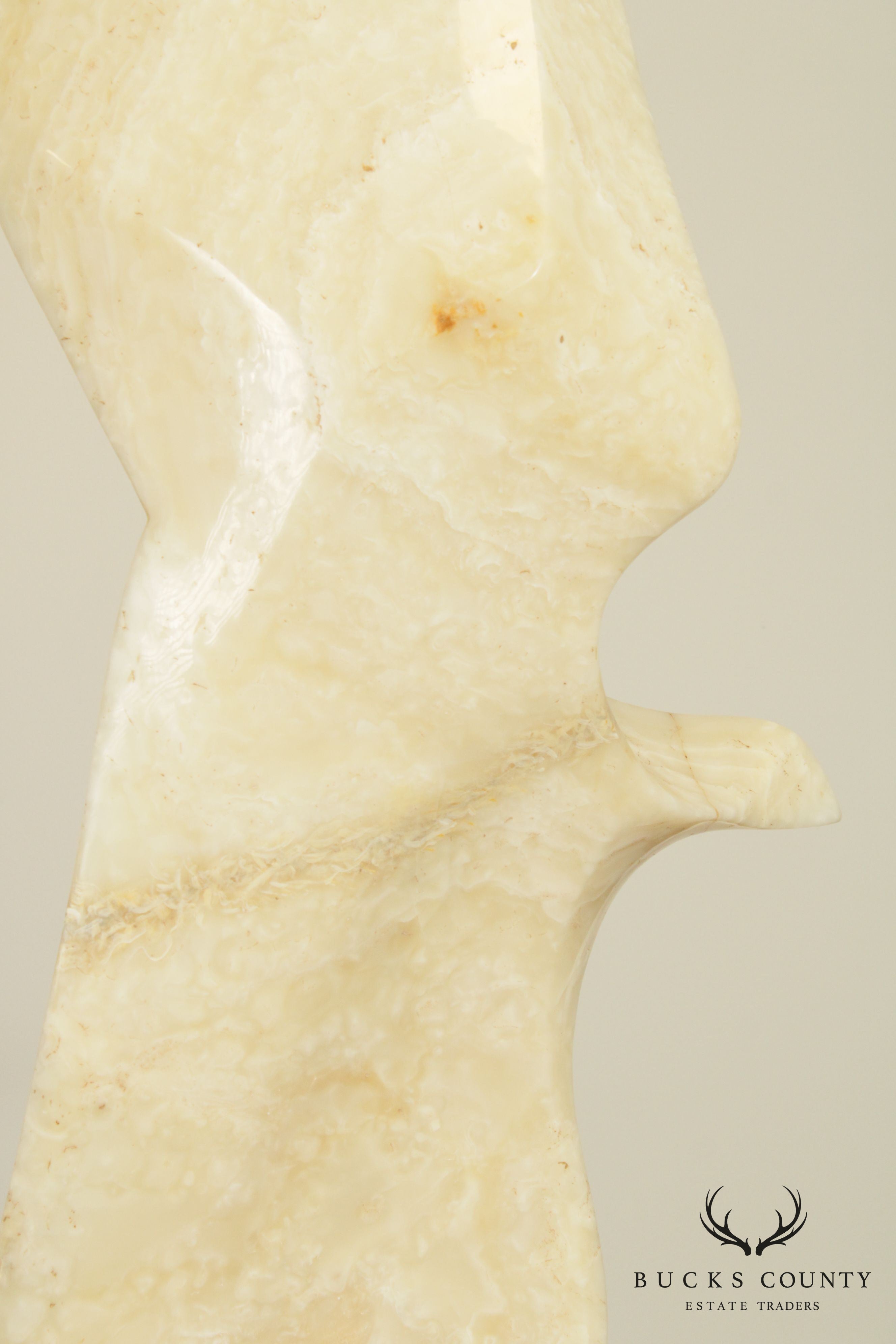 Leonardo Nierman Monumental Bird in Flight Onyx Abstract Sculpture
