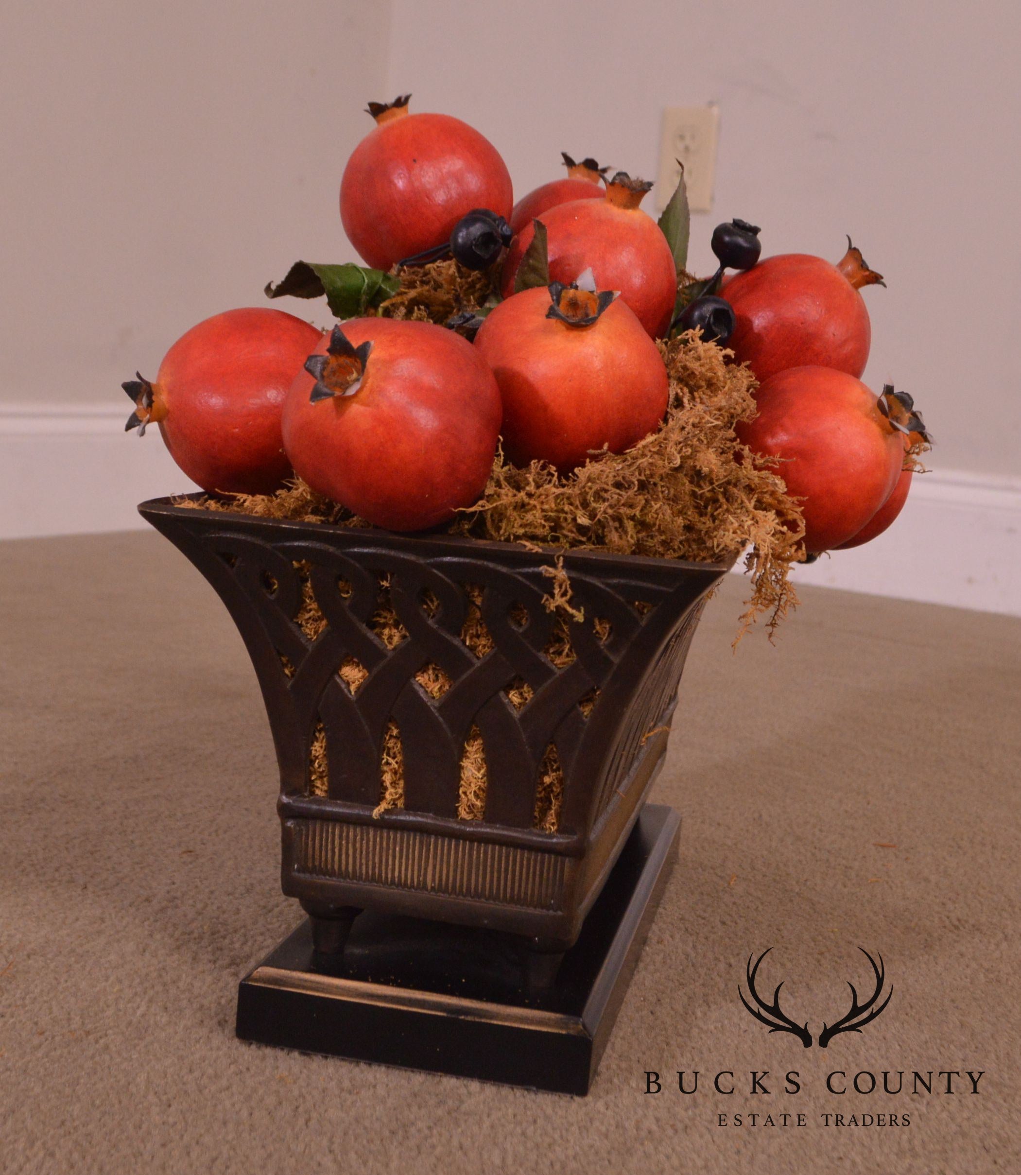 Decorative Pomegranate Basket Centerpiece