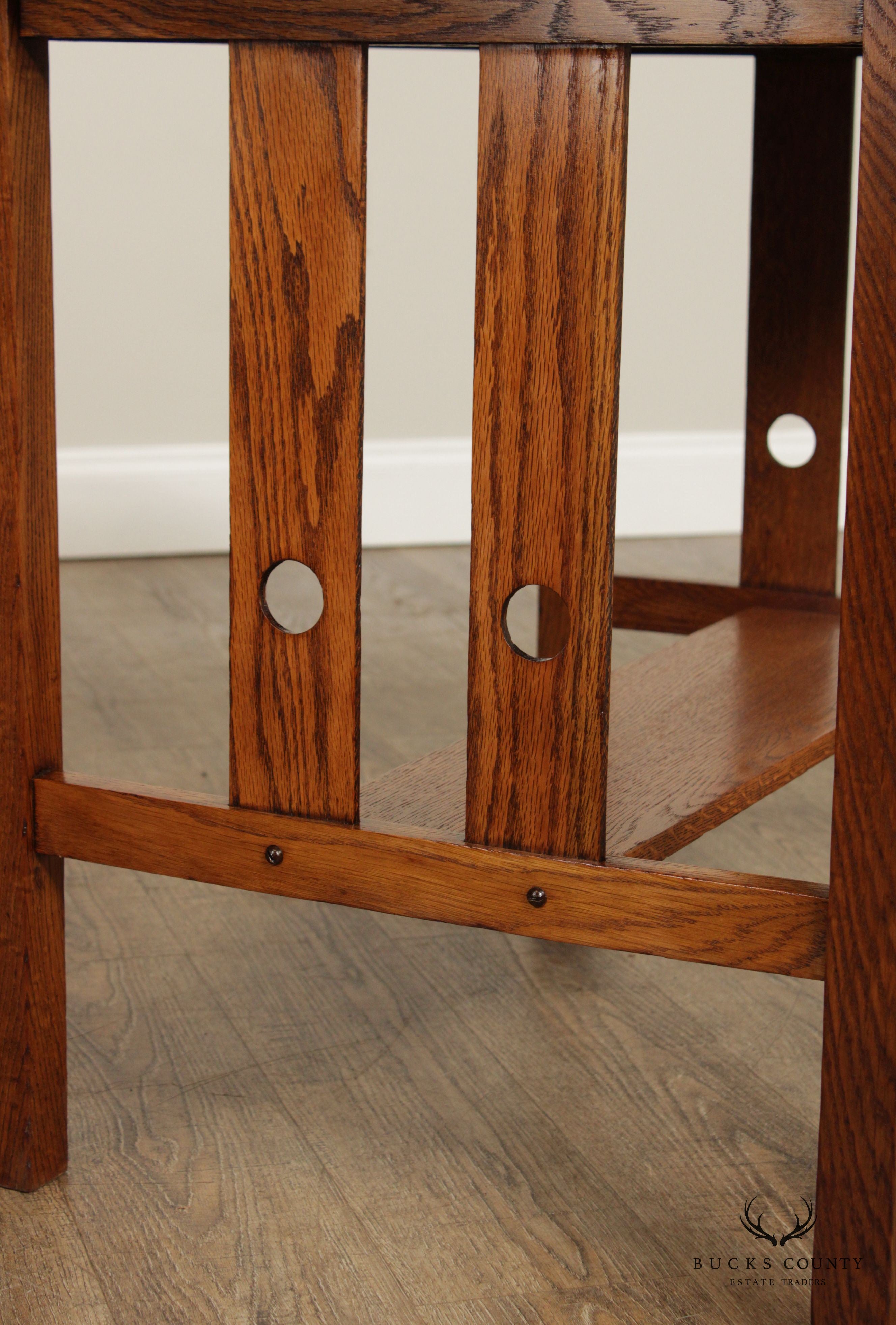Antique Mission Style Oak Writing Desk