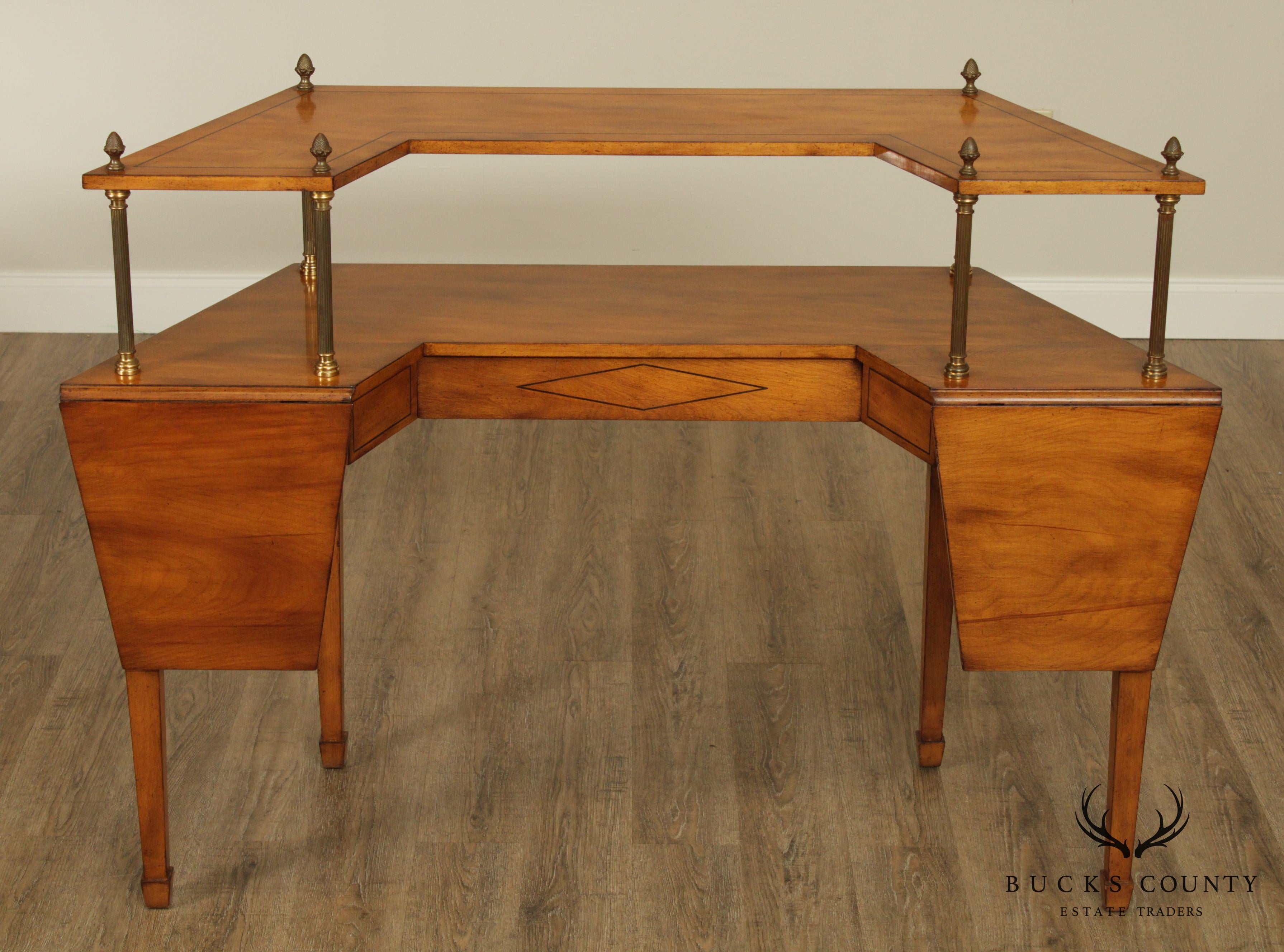 Mid Century Neo-Classical Style 2 Tier Custom Quality Server