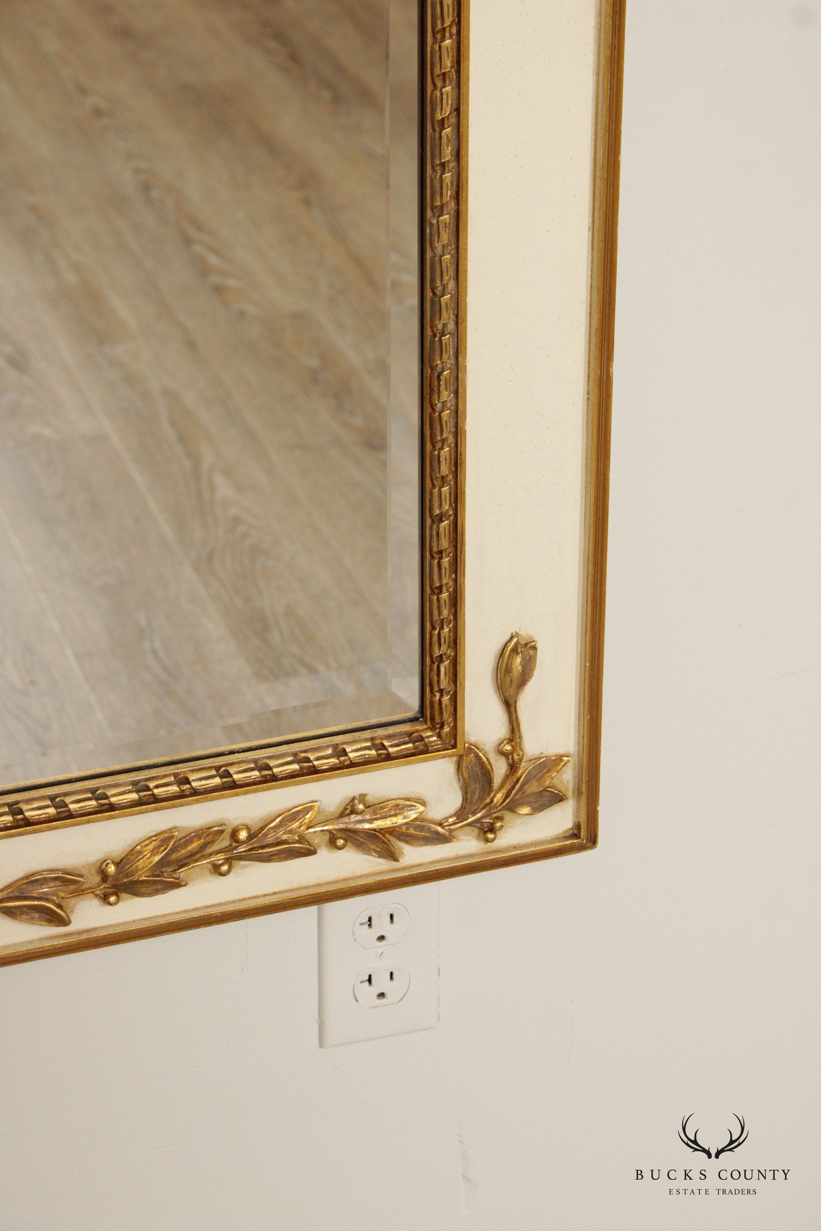 Friedman Brothers French Louis XVI Style Partial Gilt Trumeau Mirror