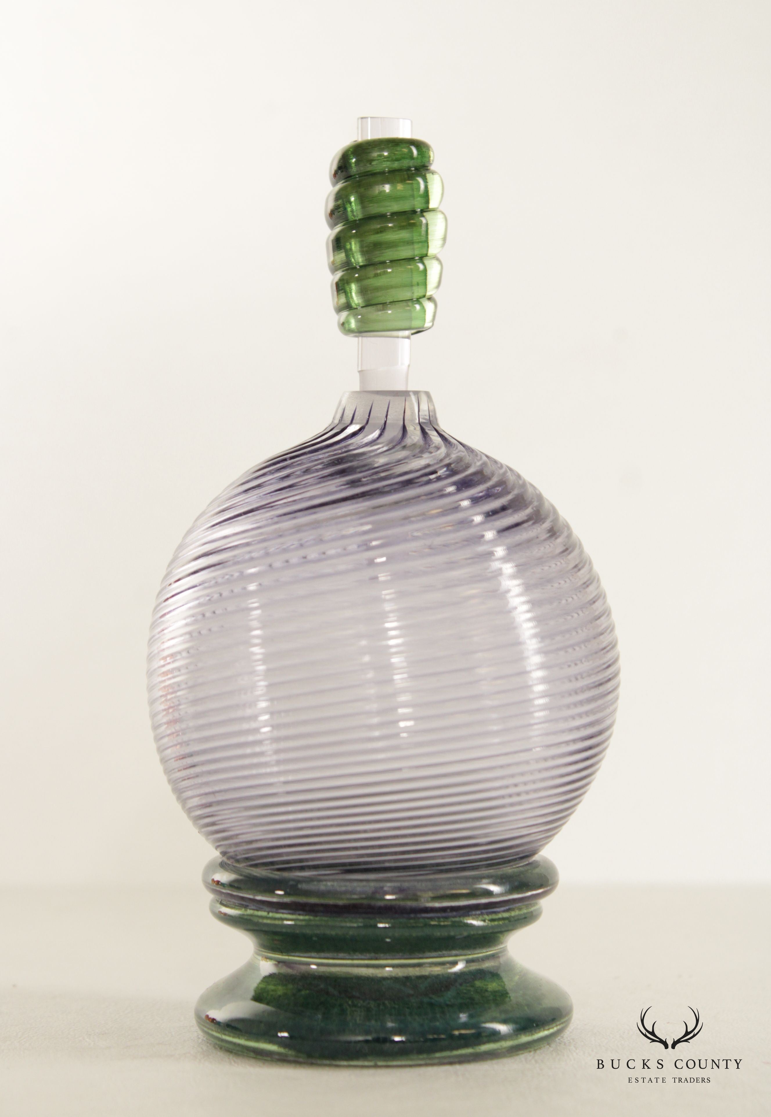 Hand Blown Art Glass Perfume Bottle