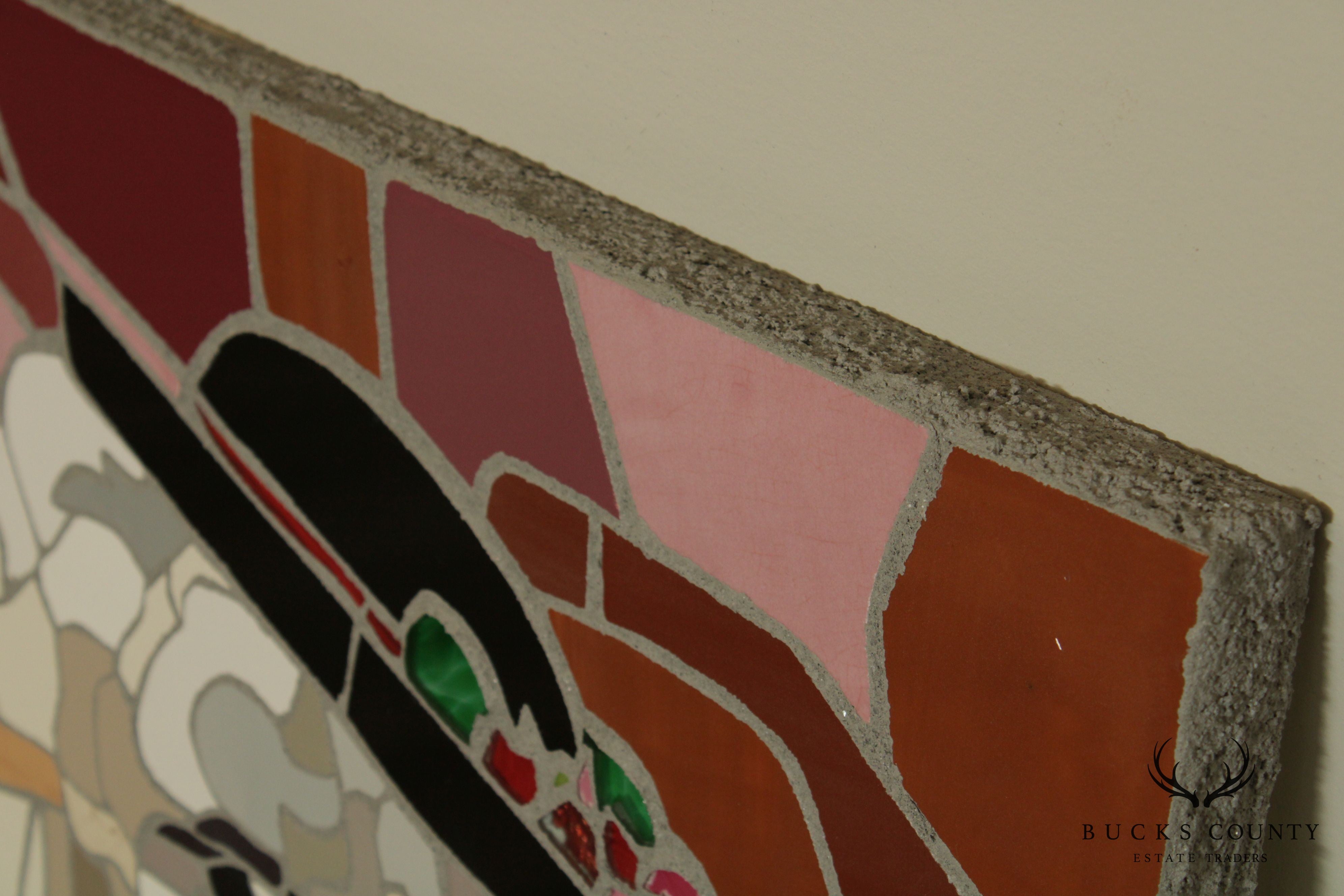 Jonathan Mandell Mosaic Wall Art, Dog with Hat