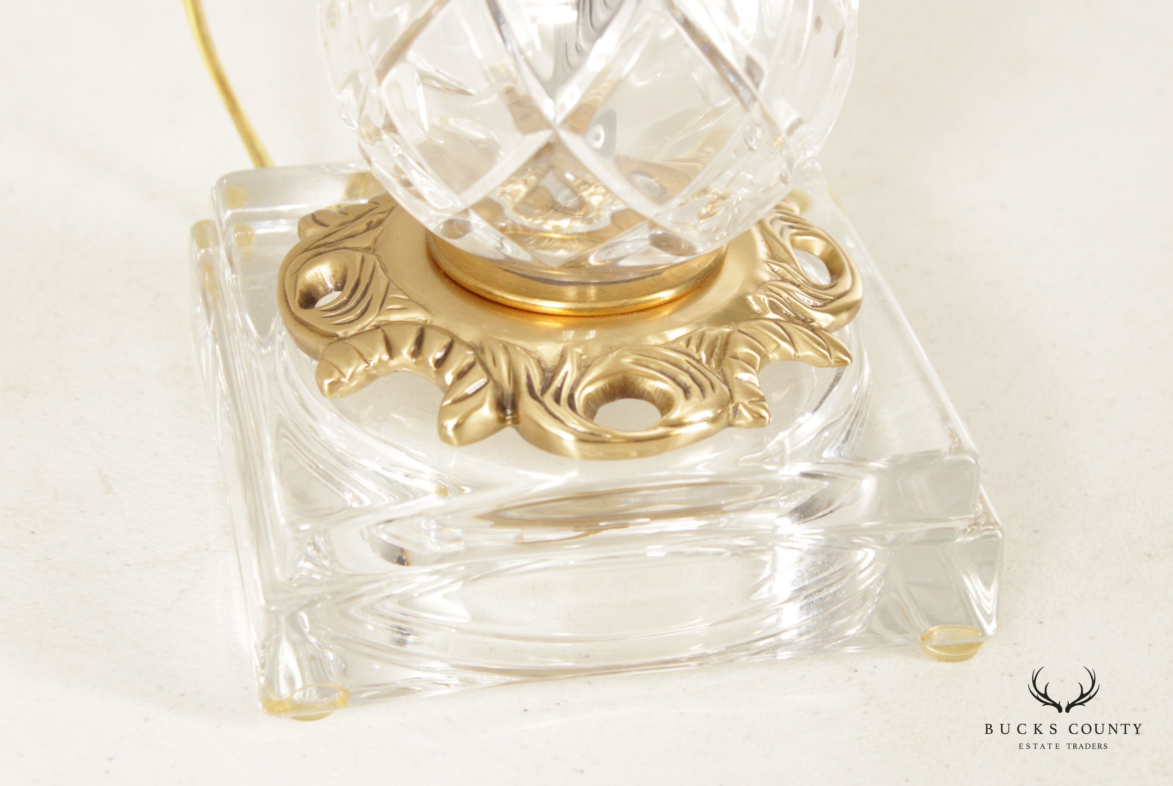 Chelsea House Crystal and Brass Table Lamp