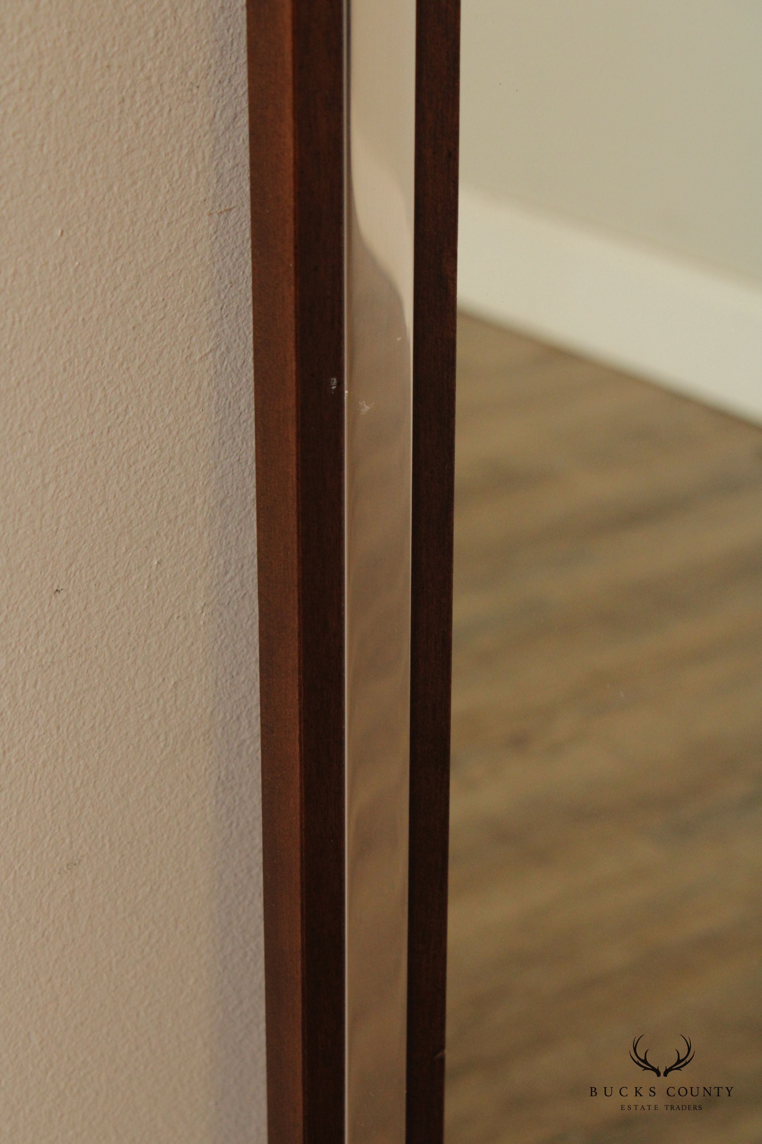 Broyhill Premier Mid Century Modern Walnut and Chrome Wall Mirror