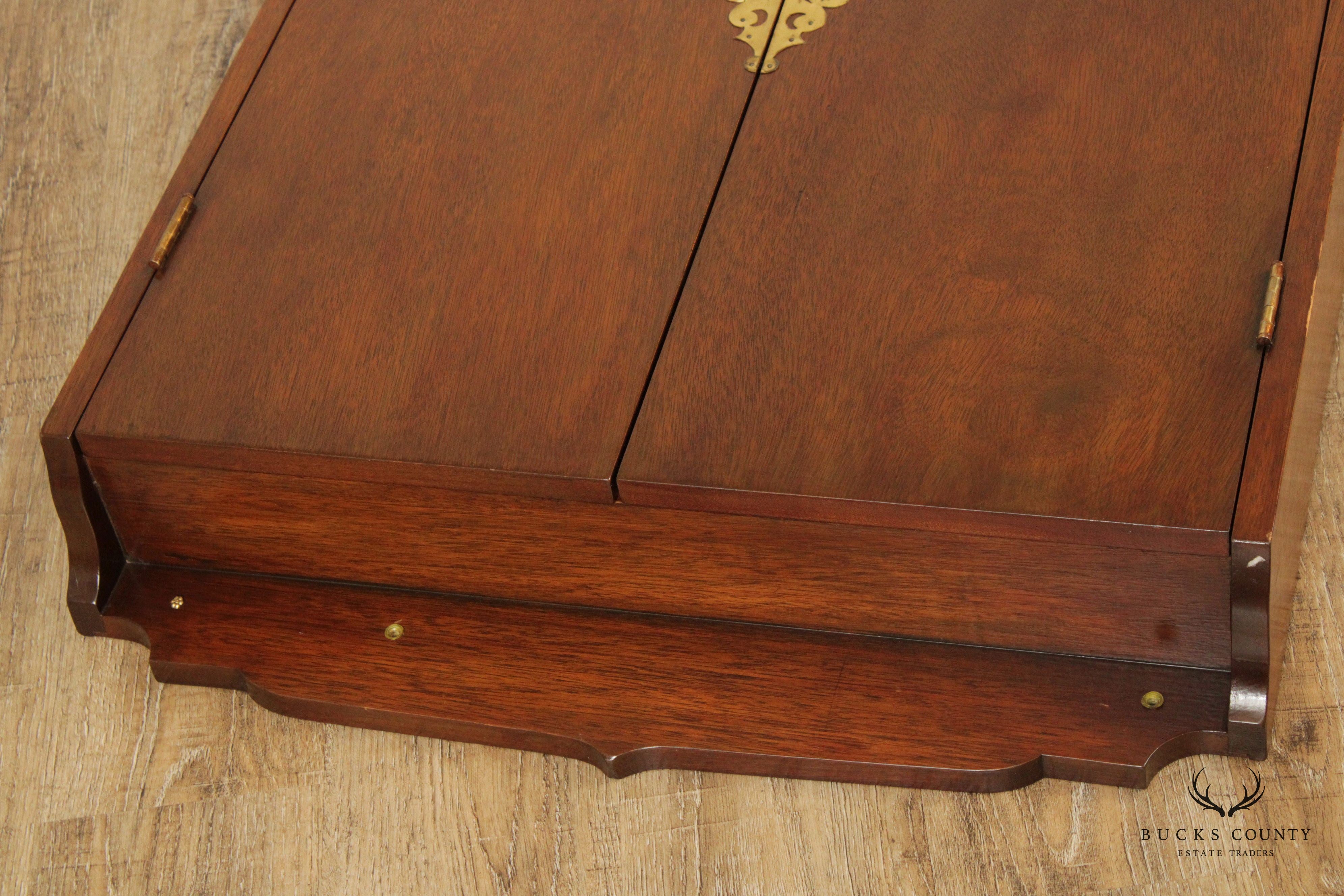 Vintage Mahogany Wall-Mounted Medicine or Spice Cabinet