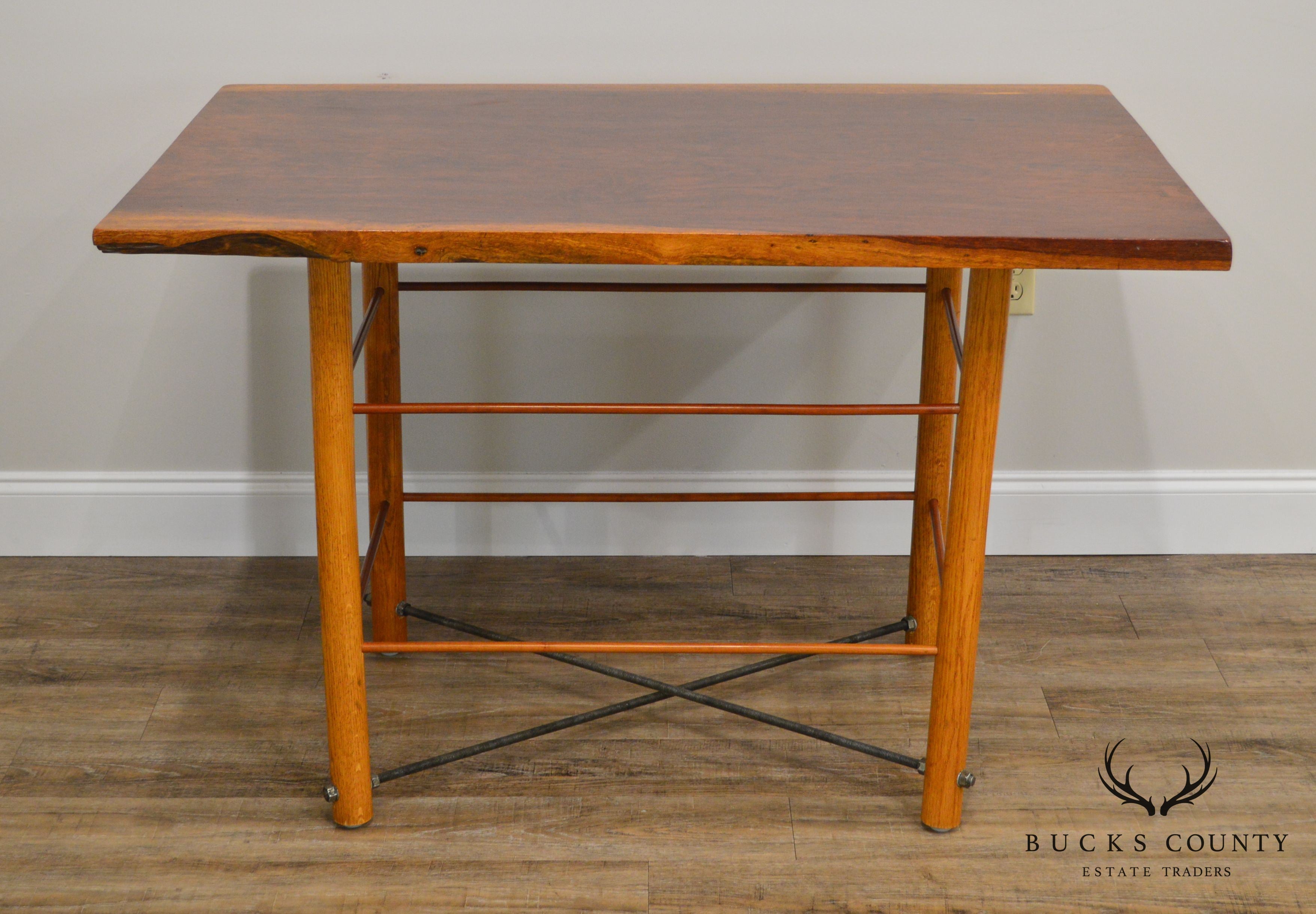 Exotic Rosewood top Studio Crafted Table with Bowtie and Cross