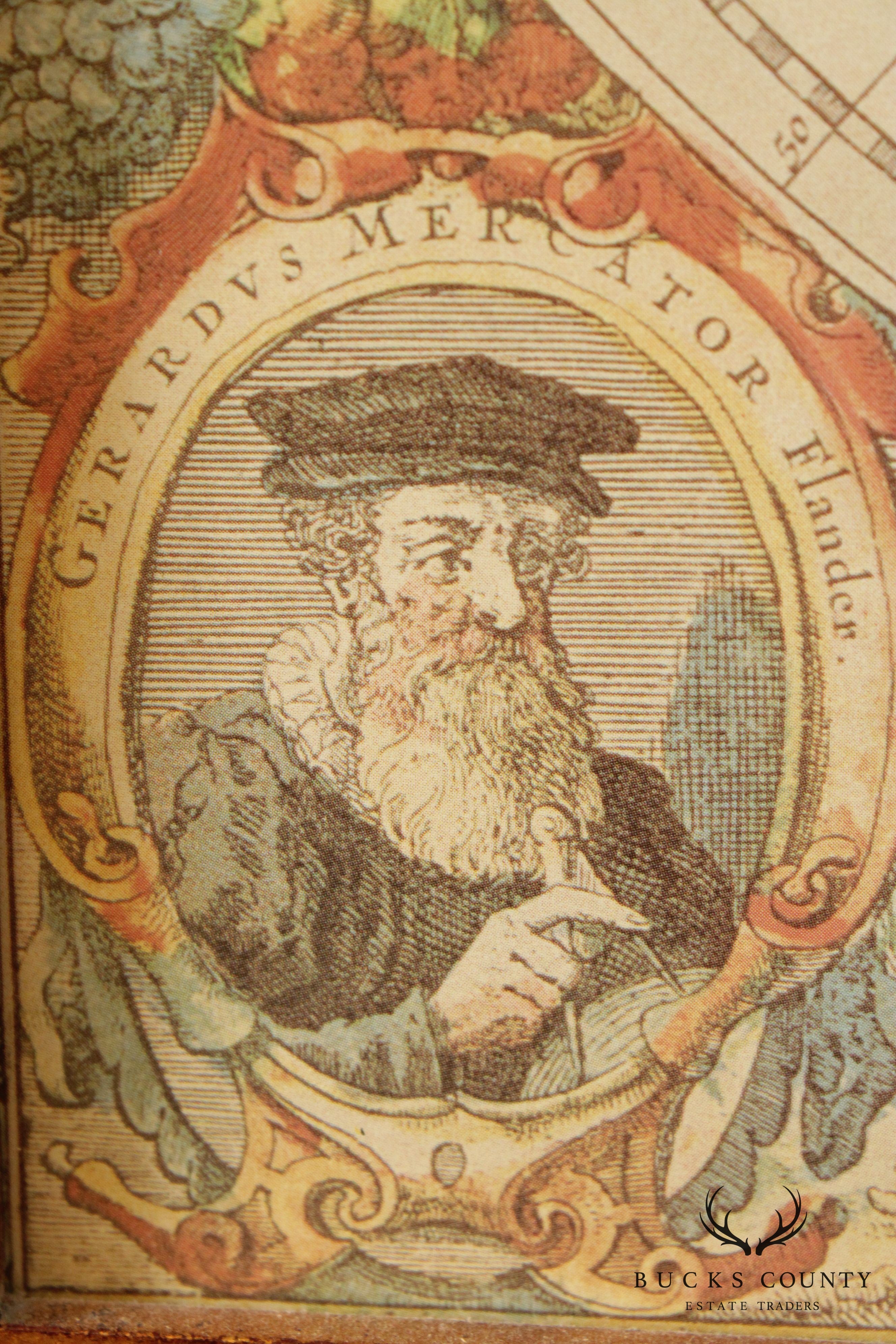 Henricus Hondius Reproduction World Map, 1630 in Giltwood Frame