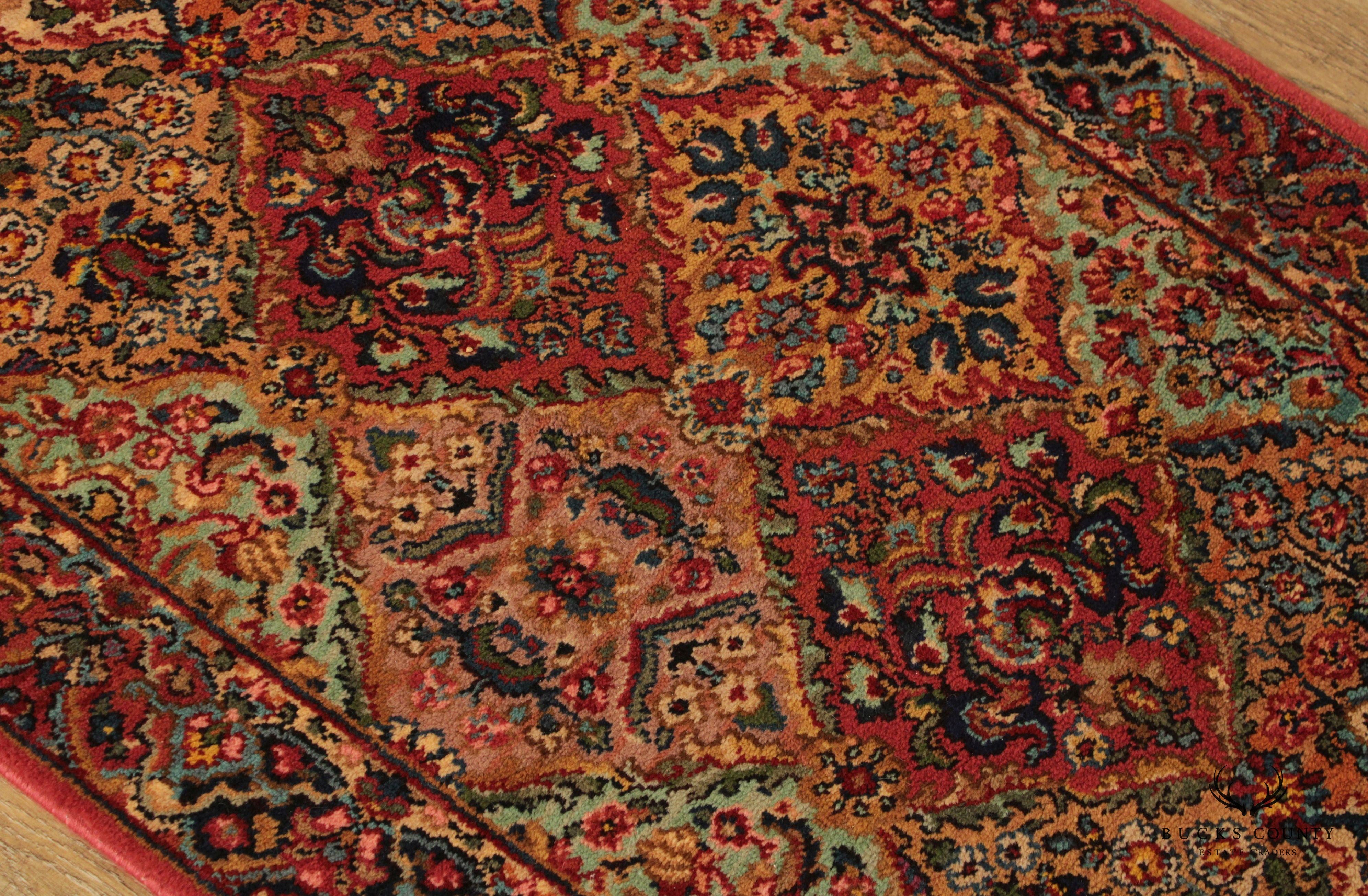 Karastan Vintage Multicolor Panel Kirman Wool Area Rug