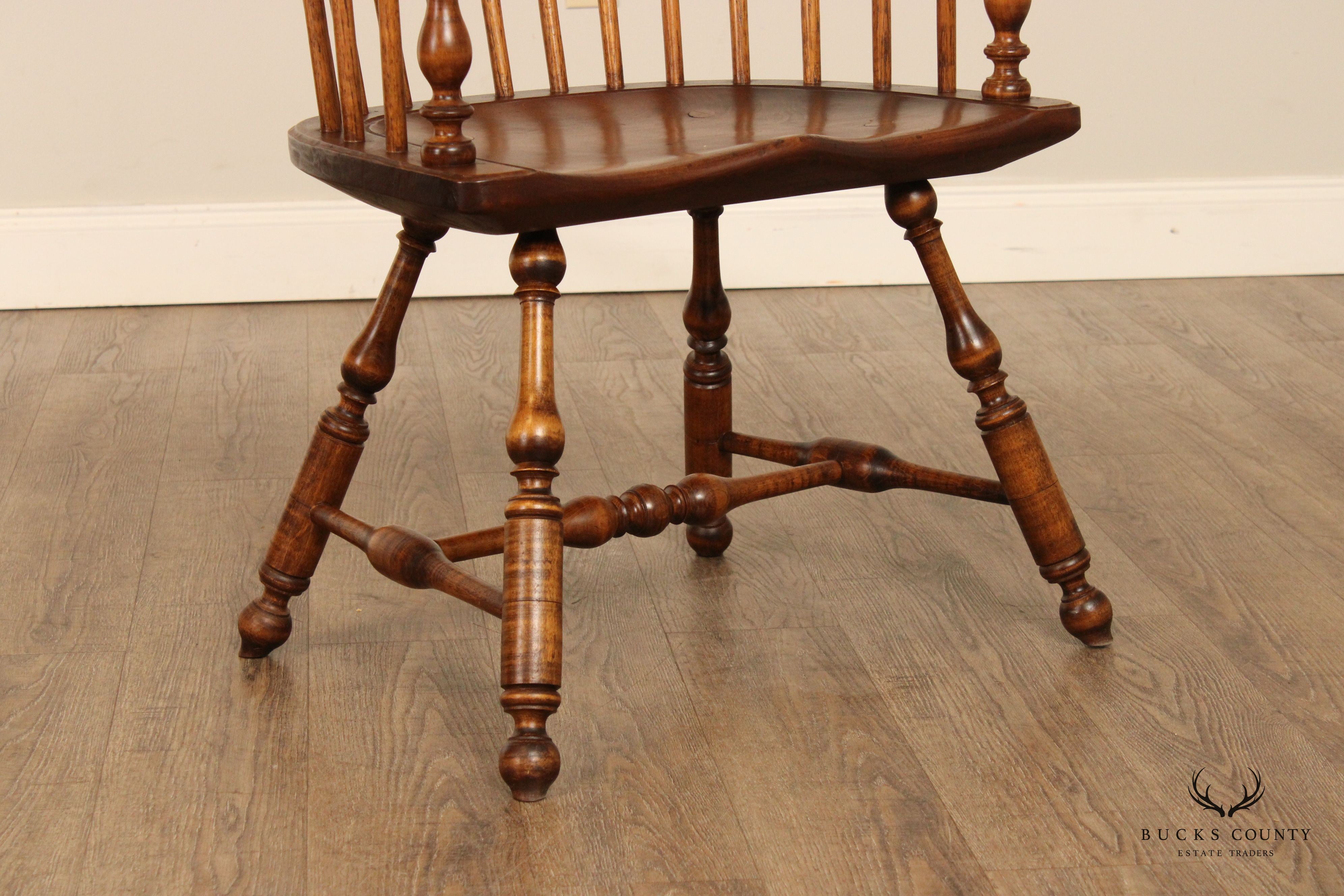 Custom Crafted Philadelphia Windsor Comb Back Windsor Armchair