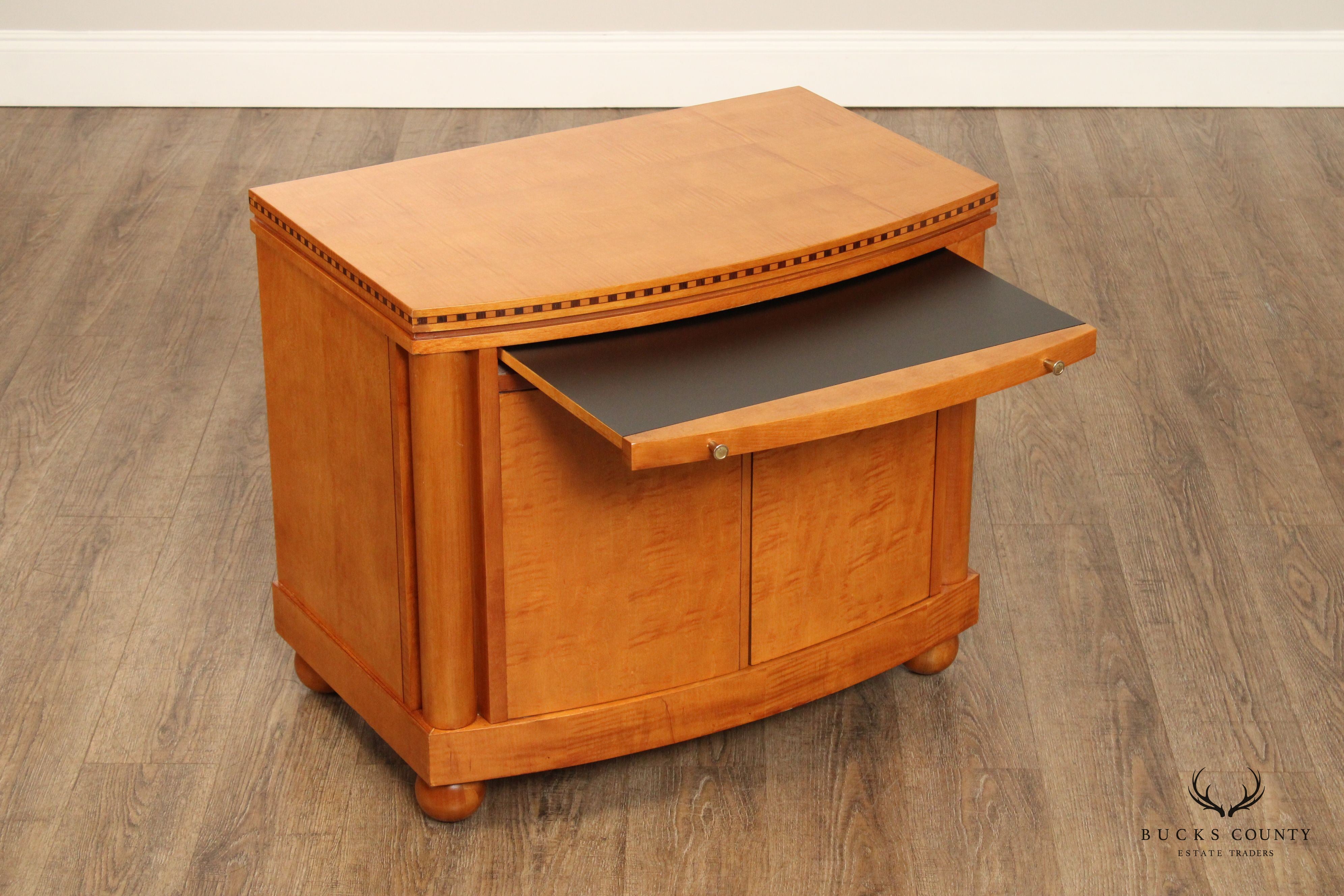 Hickory White Genesis Collection Biedermeier Style Maple Cabinet Nightstand