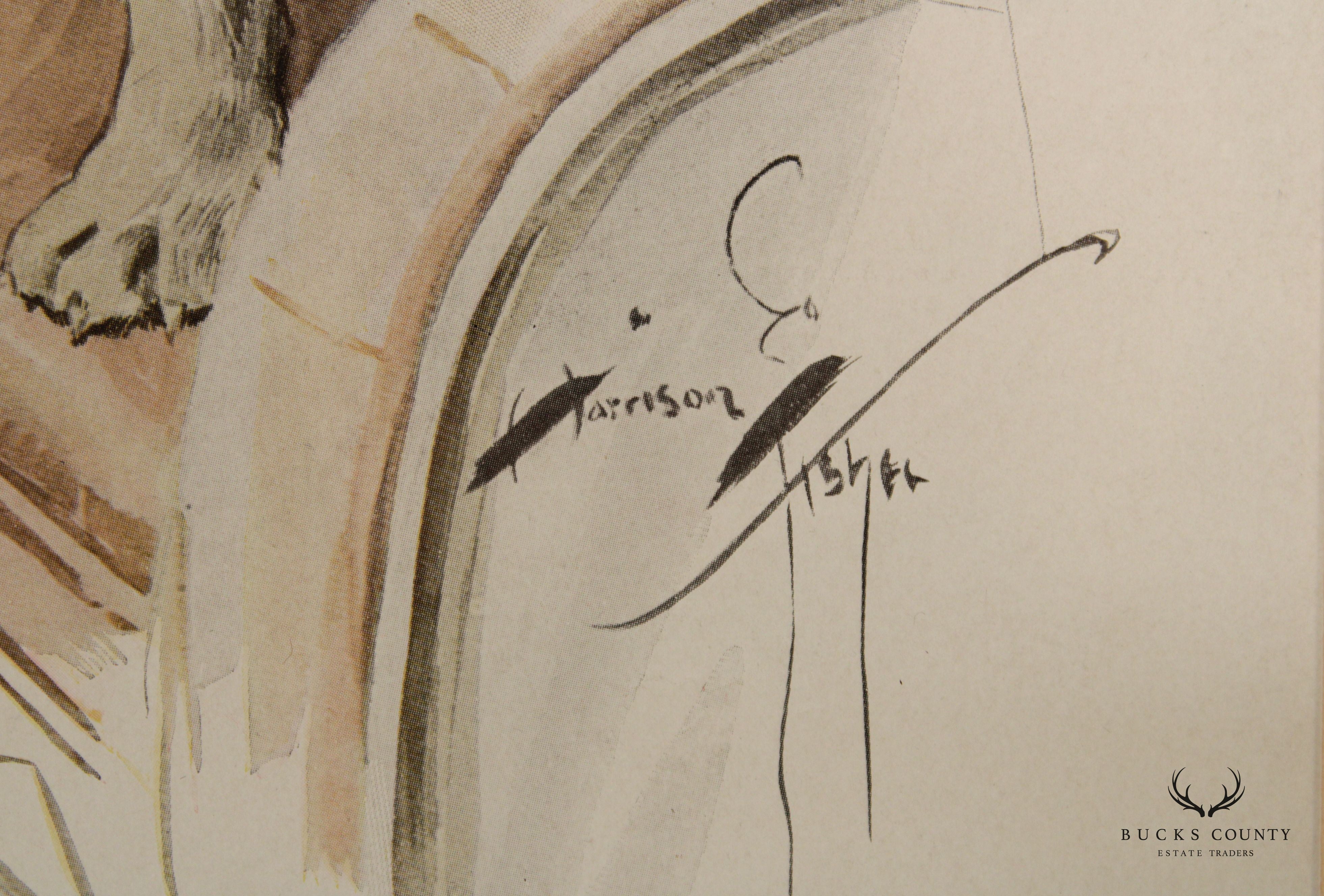 Harrison Fisher 'A Lucky Dog' Illustration Art Print