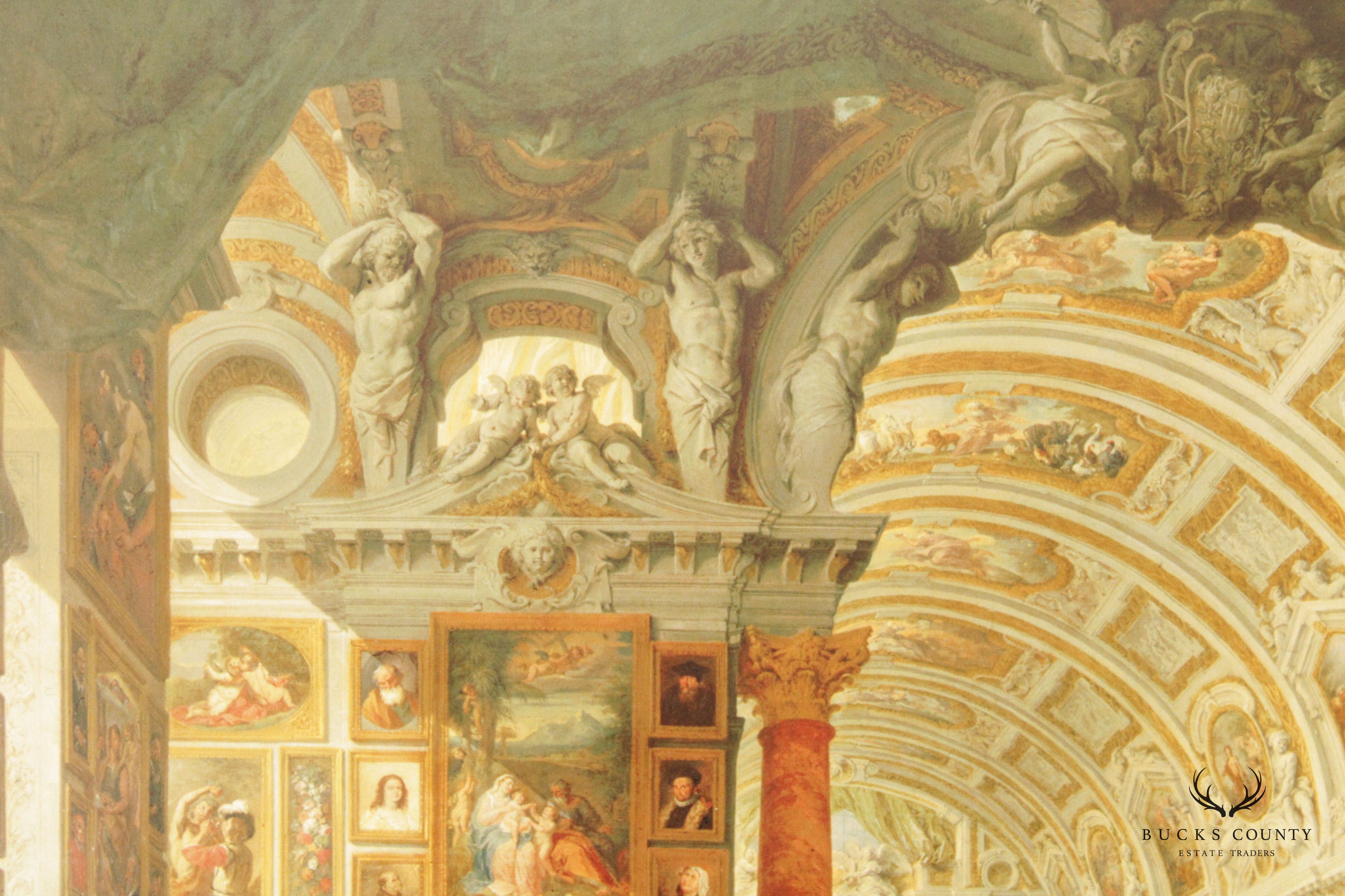 Italian 'Interior of Picture Gallery' Art Print, After Giovanni Paolo Panini