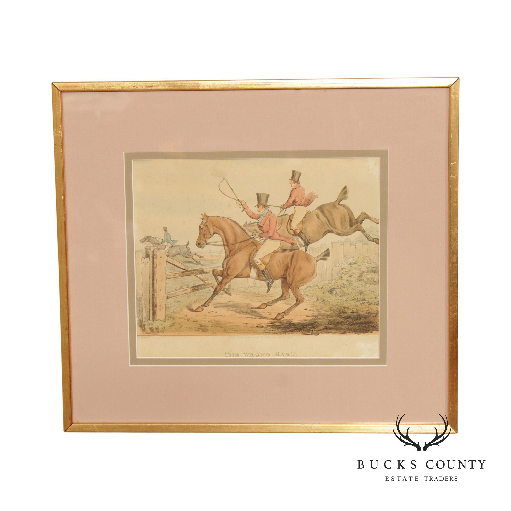 Antique English Aquatint 'The Wrong Sort', After Henry Thomas Alken