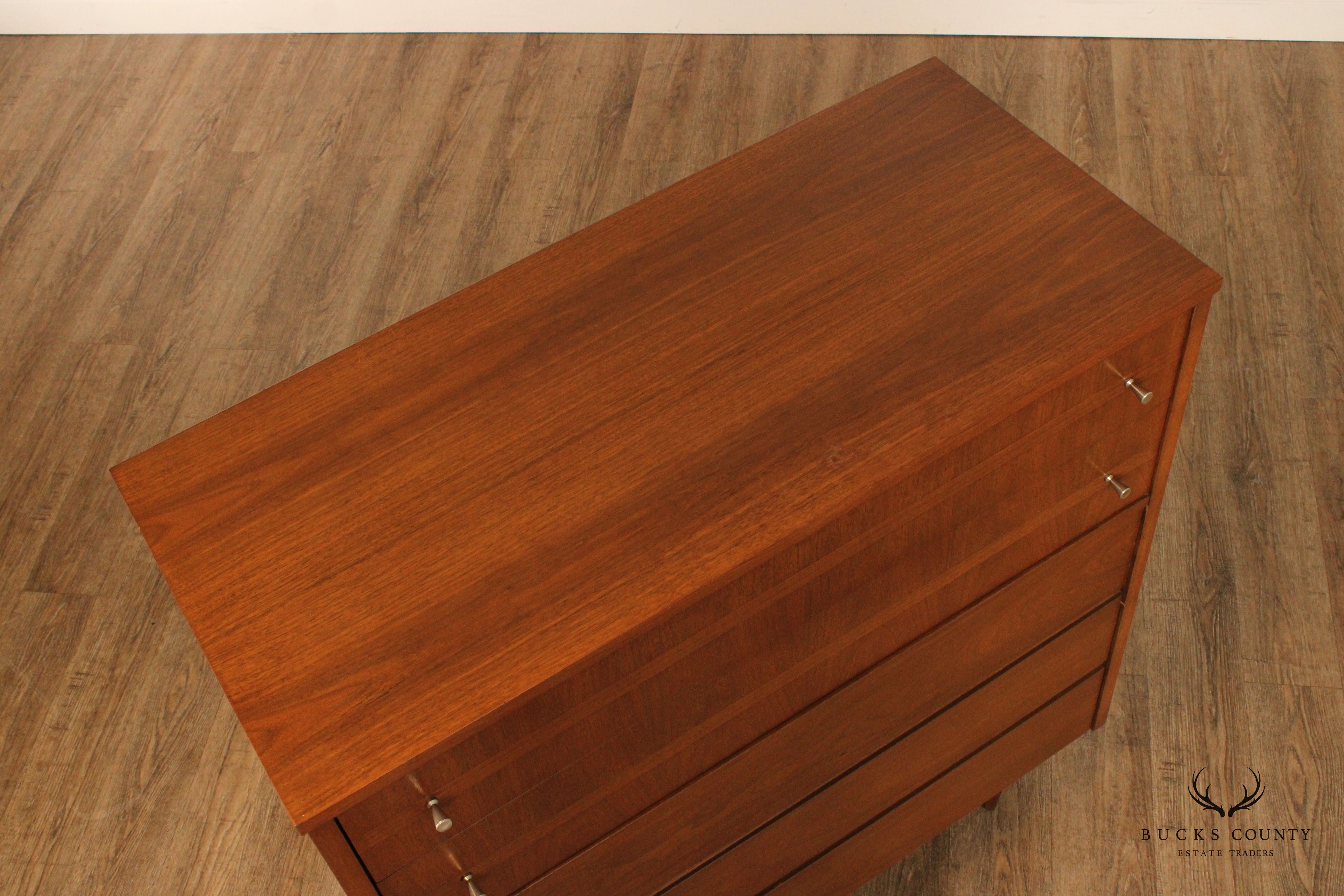 Mid Century Modern Walnut Highboy Chest of Drawers