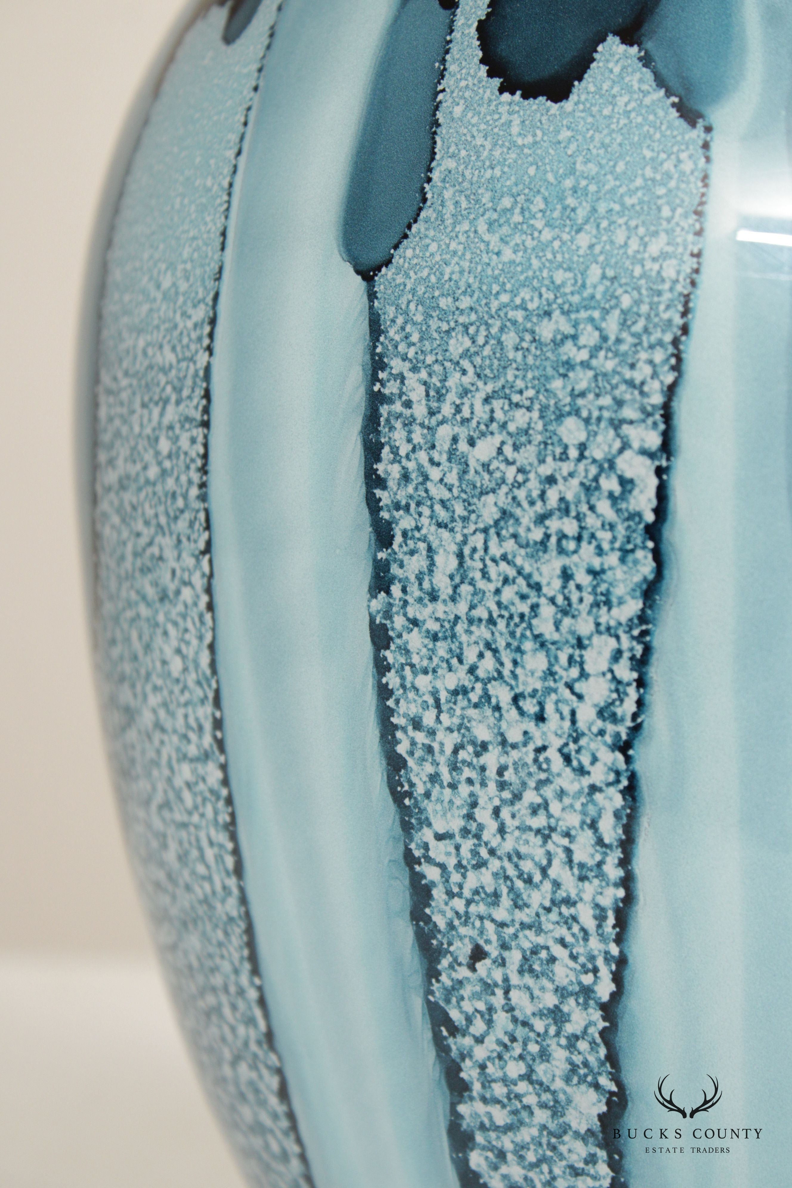 Contemporary Double Gourd Blown Glass Vase