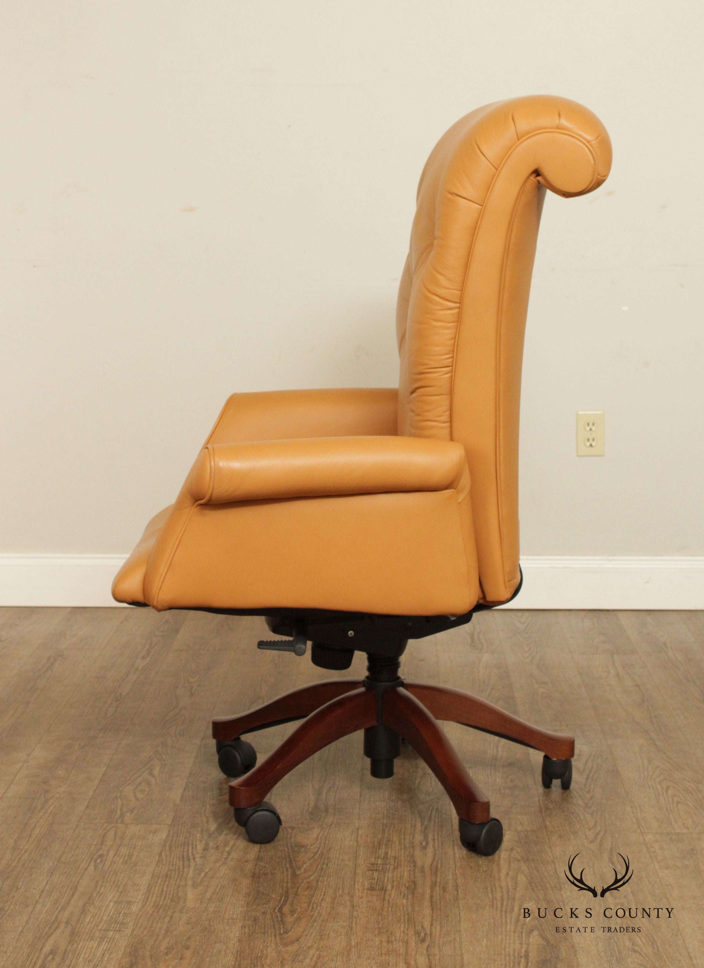 Leathercraft Tufted Leather Executive Office Armchair (C)