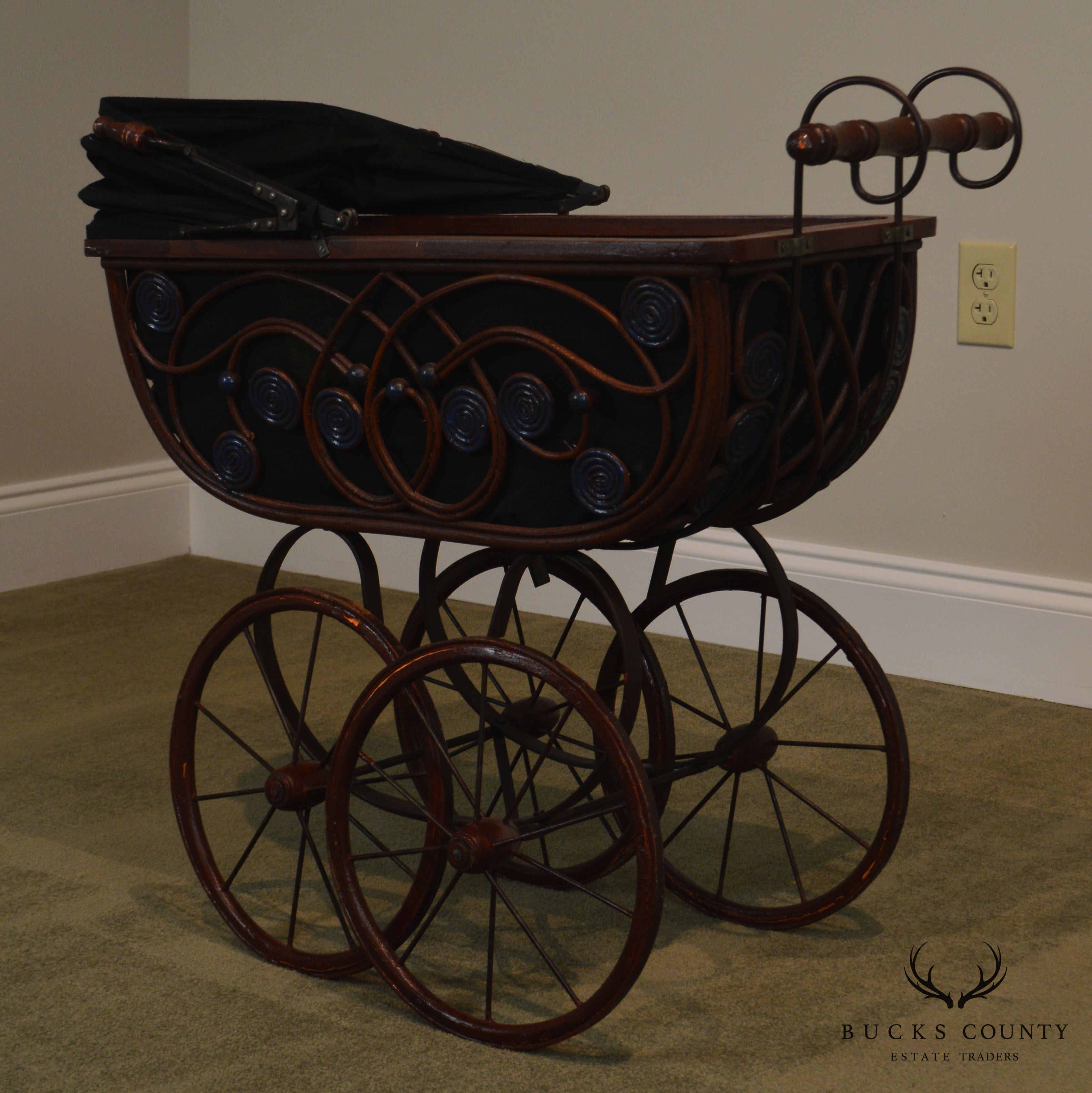 Victorian Style Doll Baby Carriage