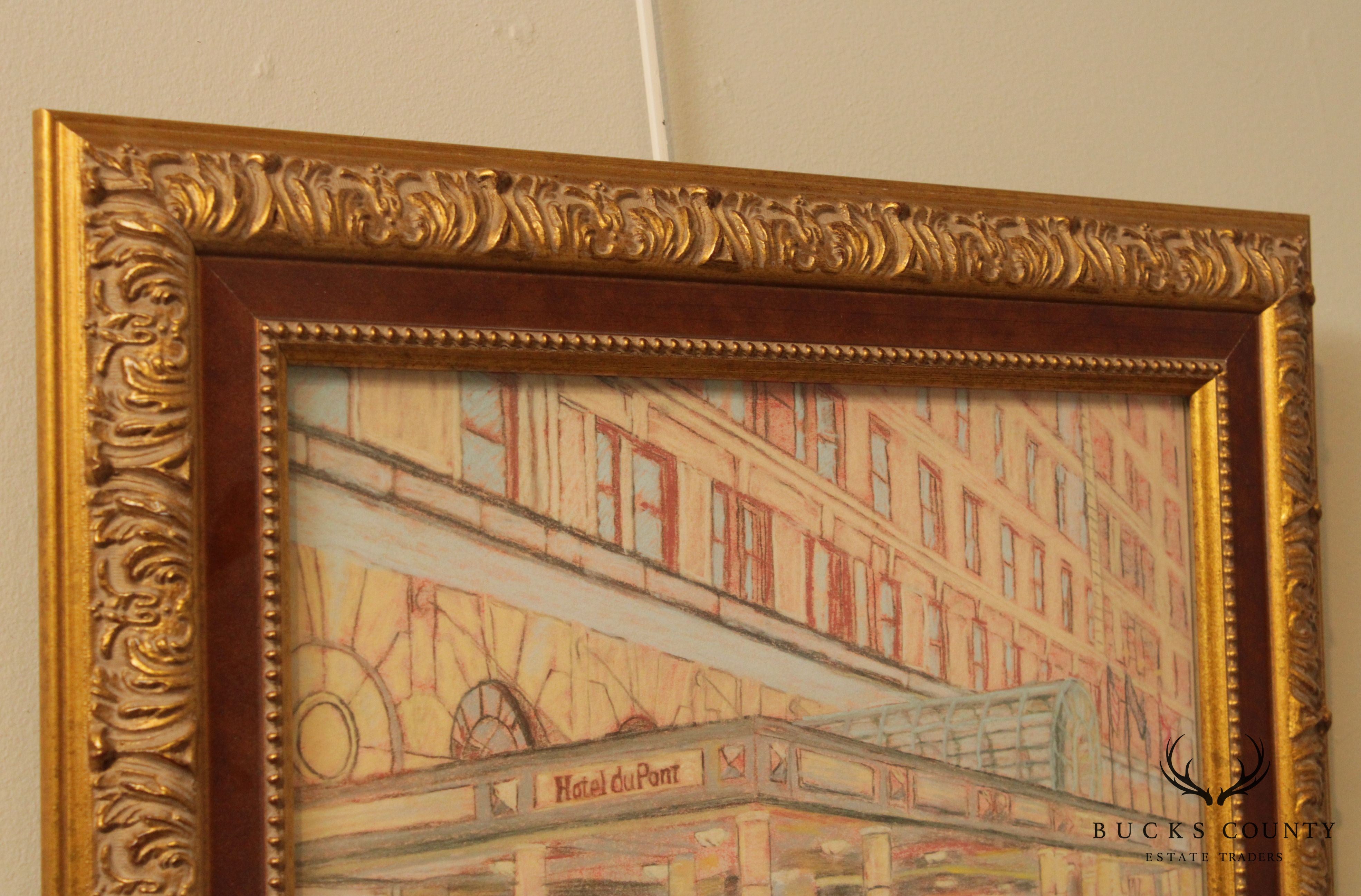 Mary Montague Sikes Hotel Du Pont Custom Framed Giclee Art Print